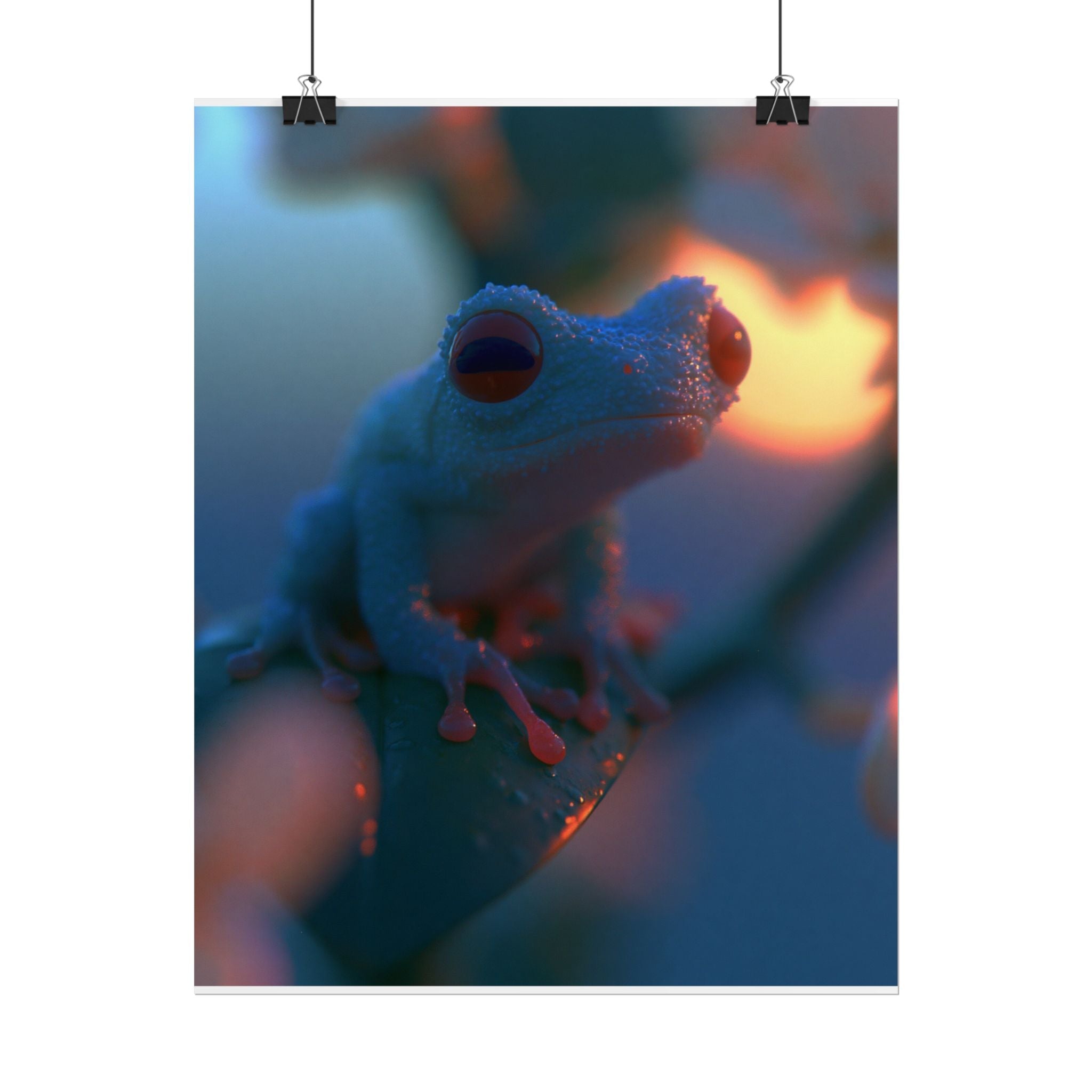Sunset treefrog poster