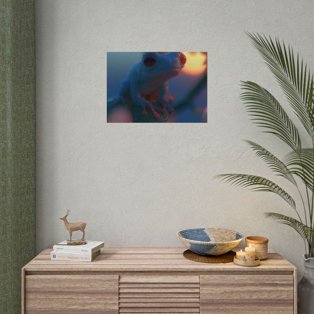 Sunset treefrog poster