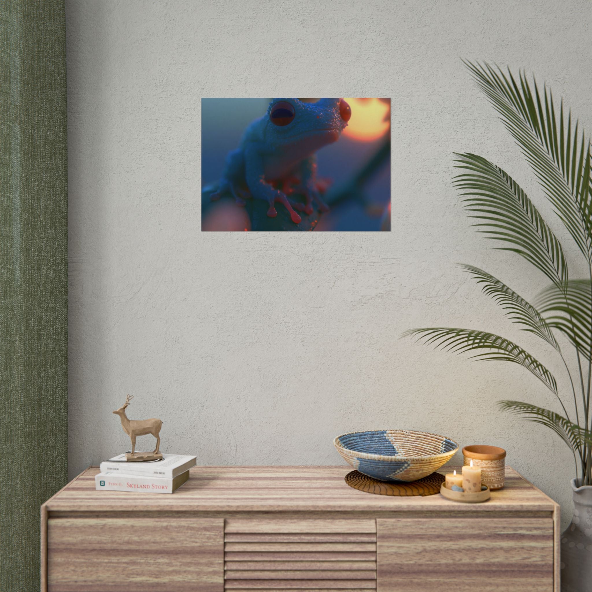 Sunset treefrog poster