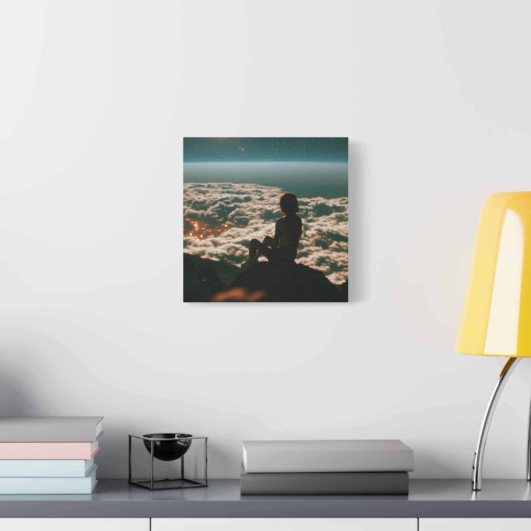 Lonely girl matte canvas print