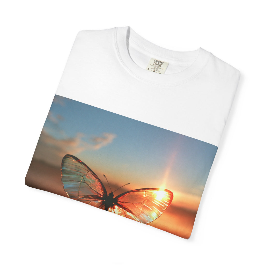 Glass butterfly tee