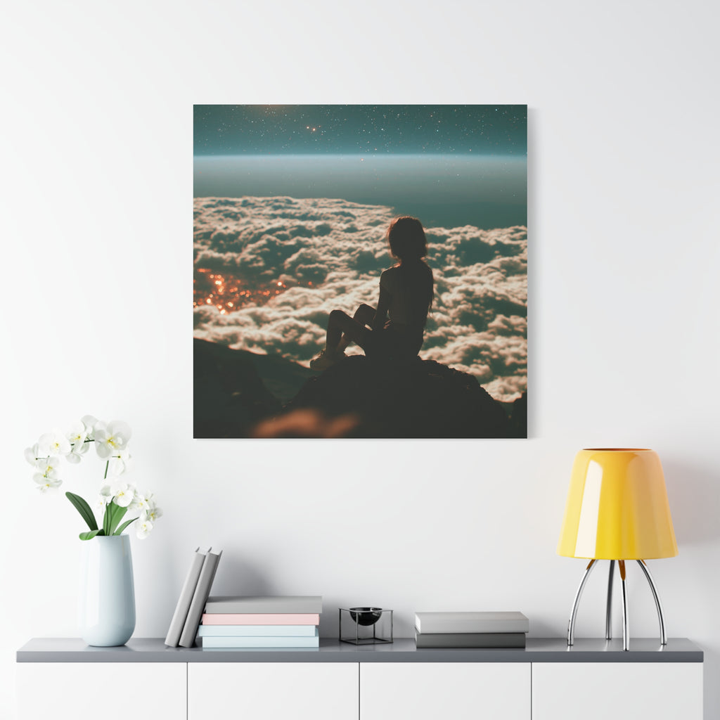 Lonely girl matte canvas print