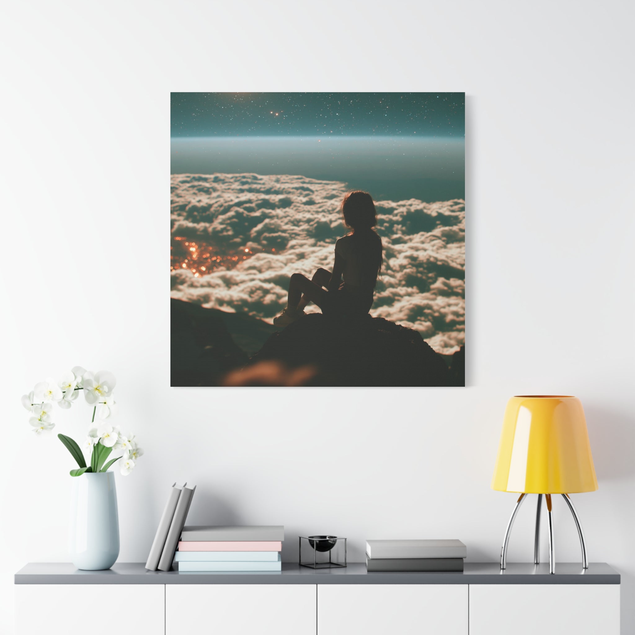 Lonely girl matte canvas print