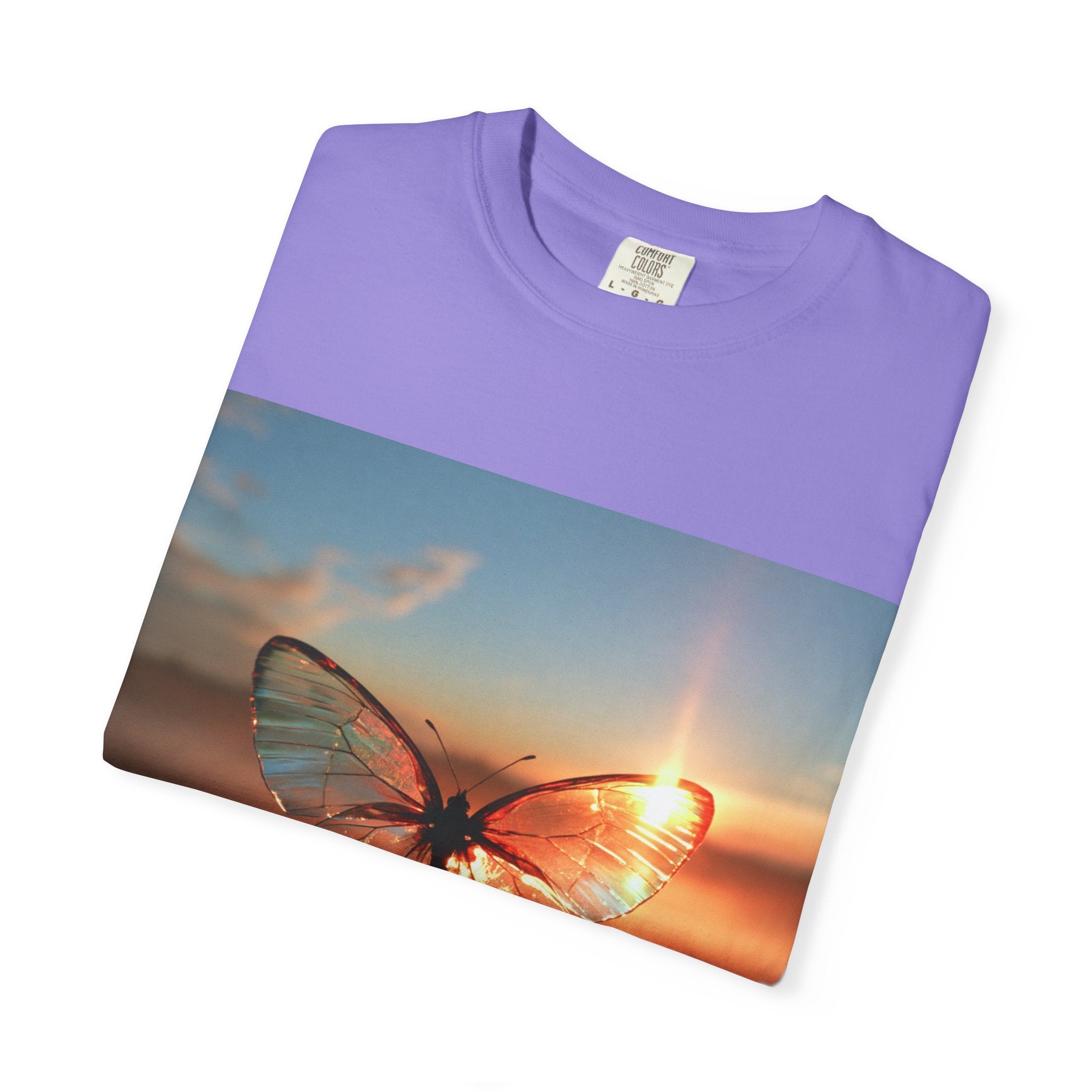 Glass butterfly tee