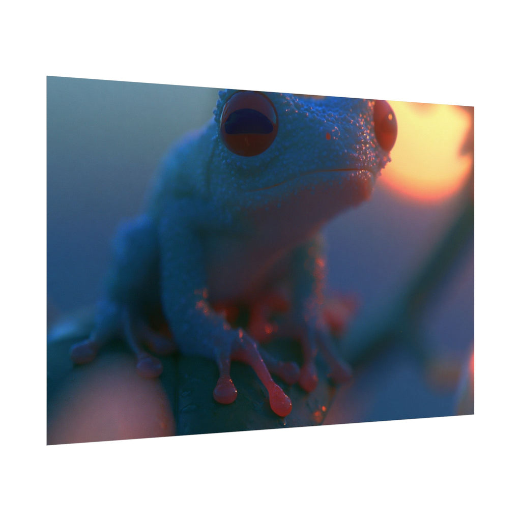 Sunset treefrog poster
