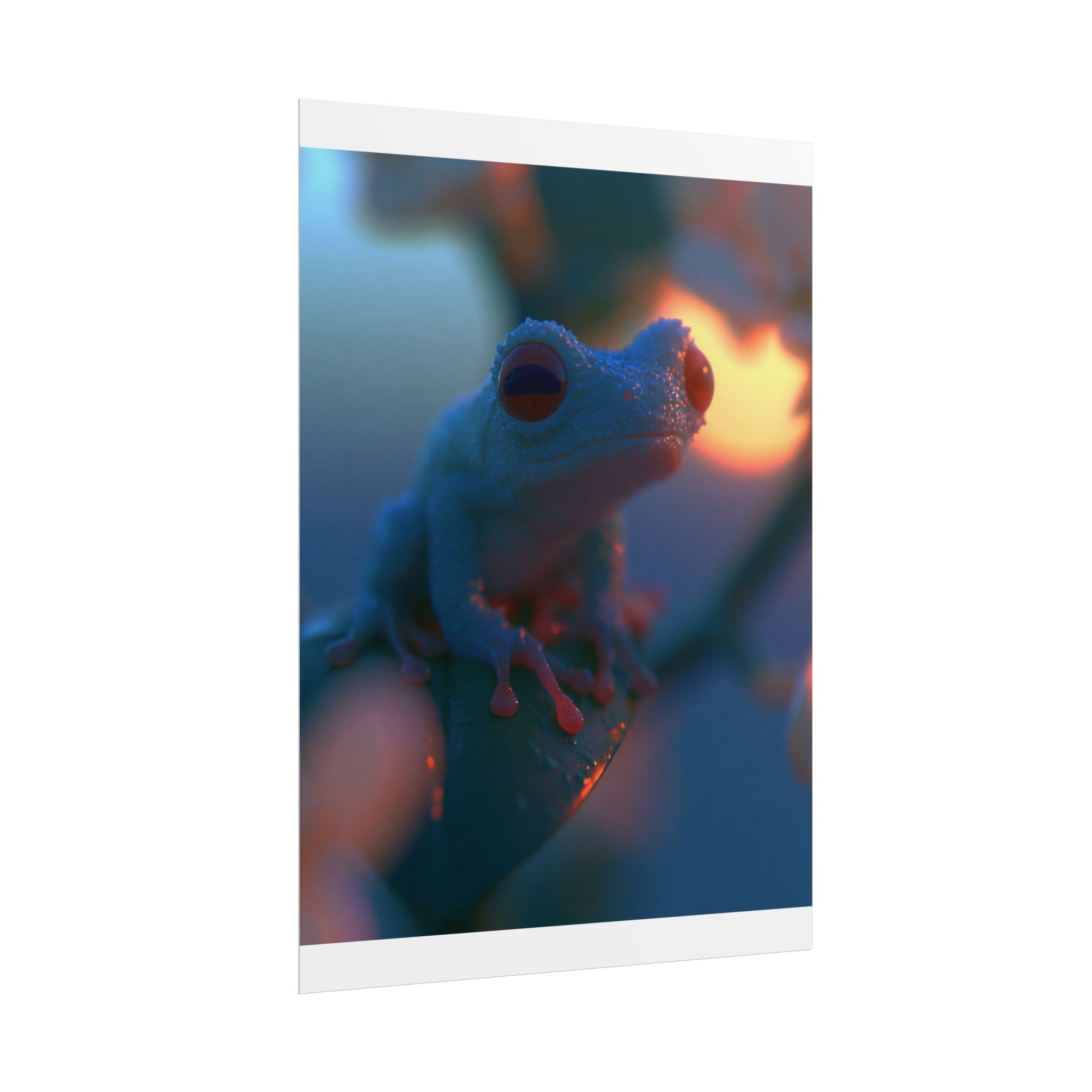 Sunset treefrog poster