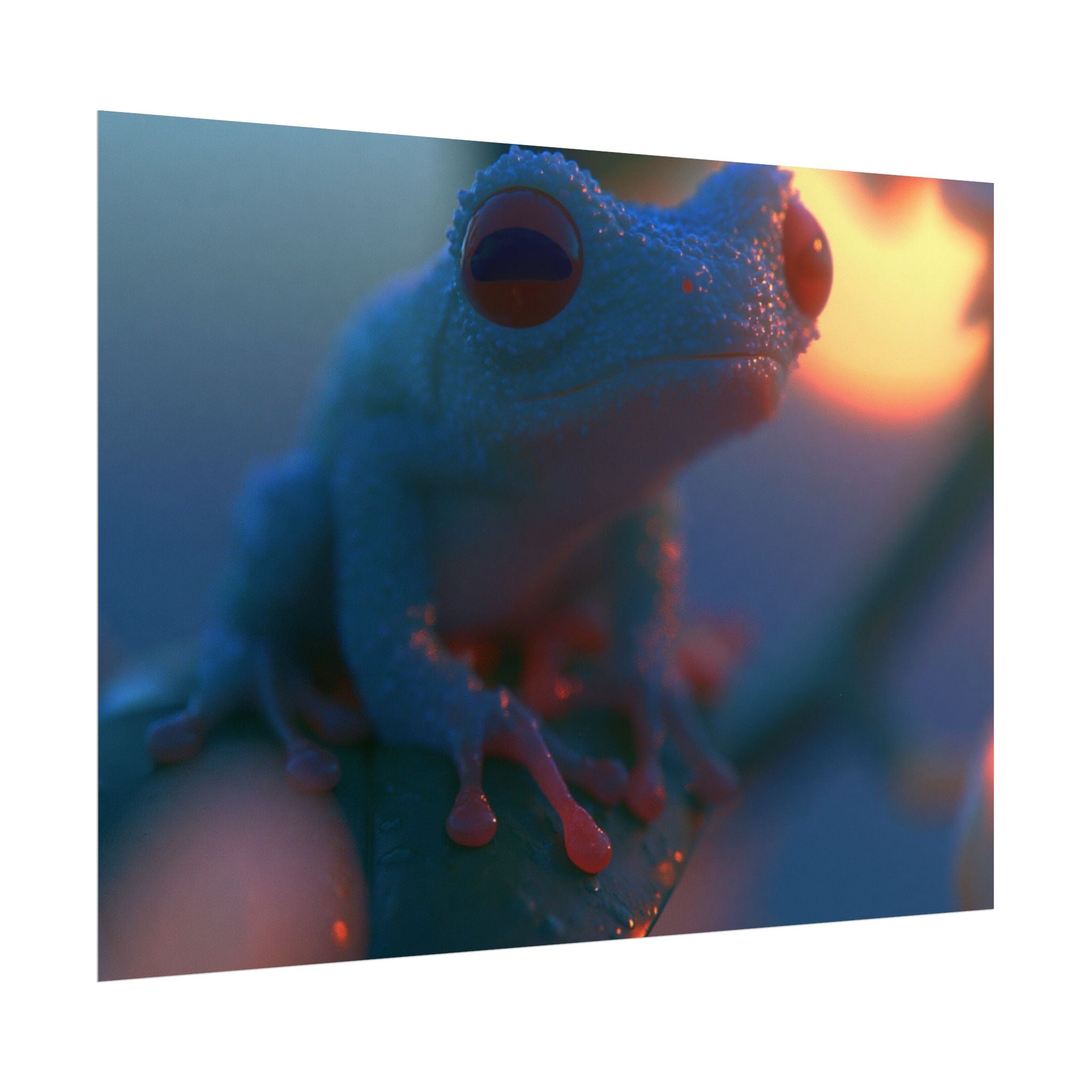 Sunset treefrog poster