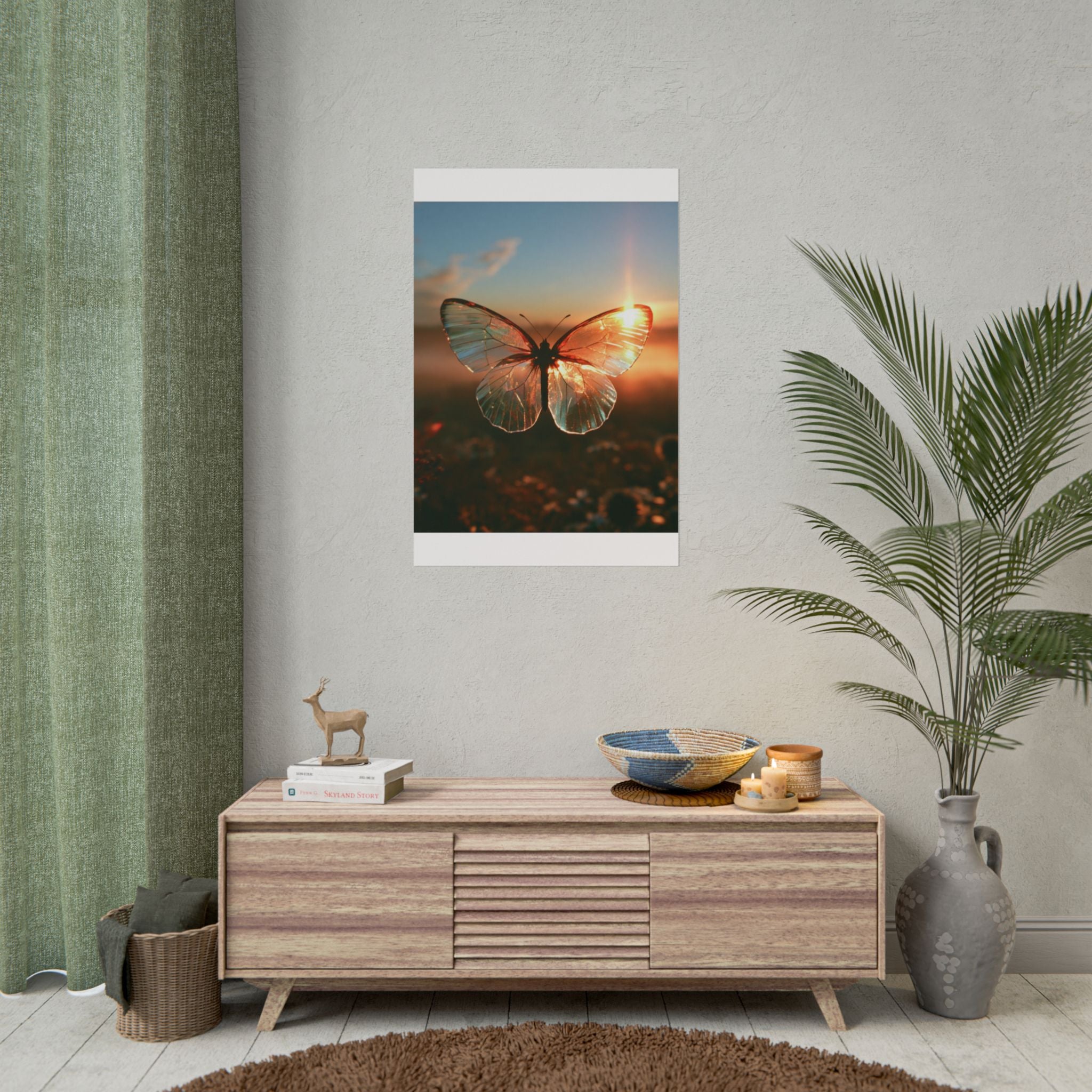 Glass butterfly poster