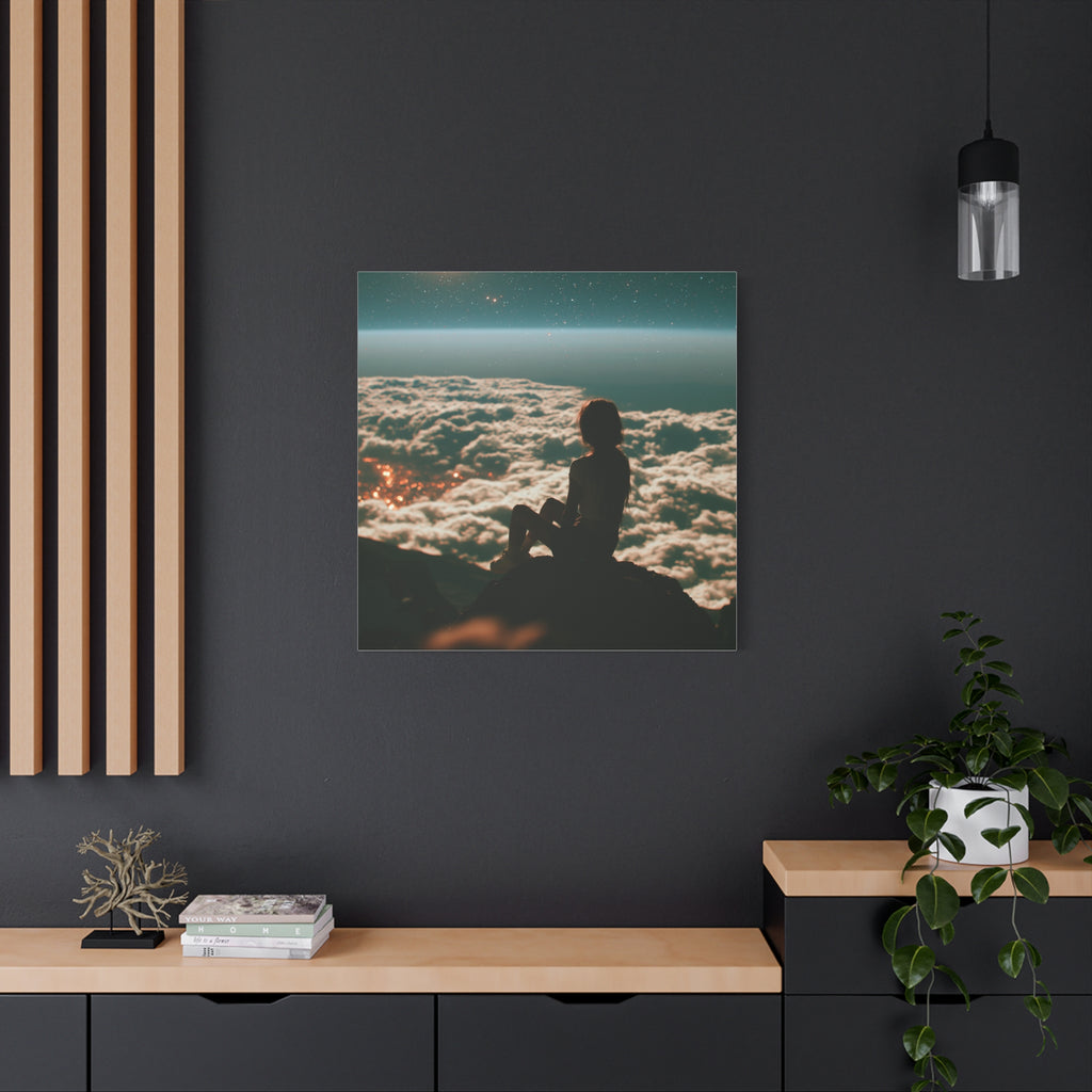 Lonely girl matte canvas print