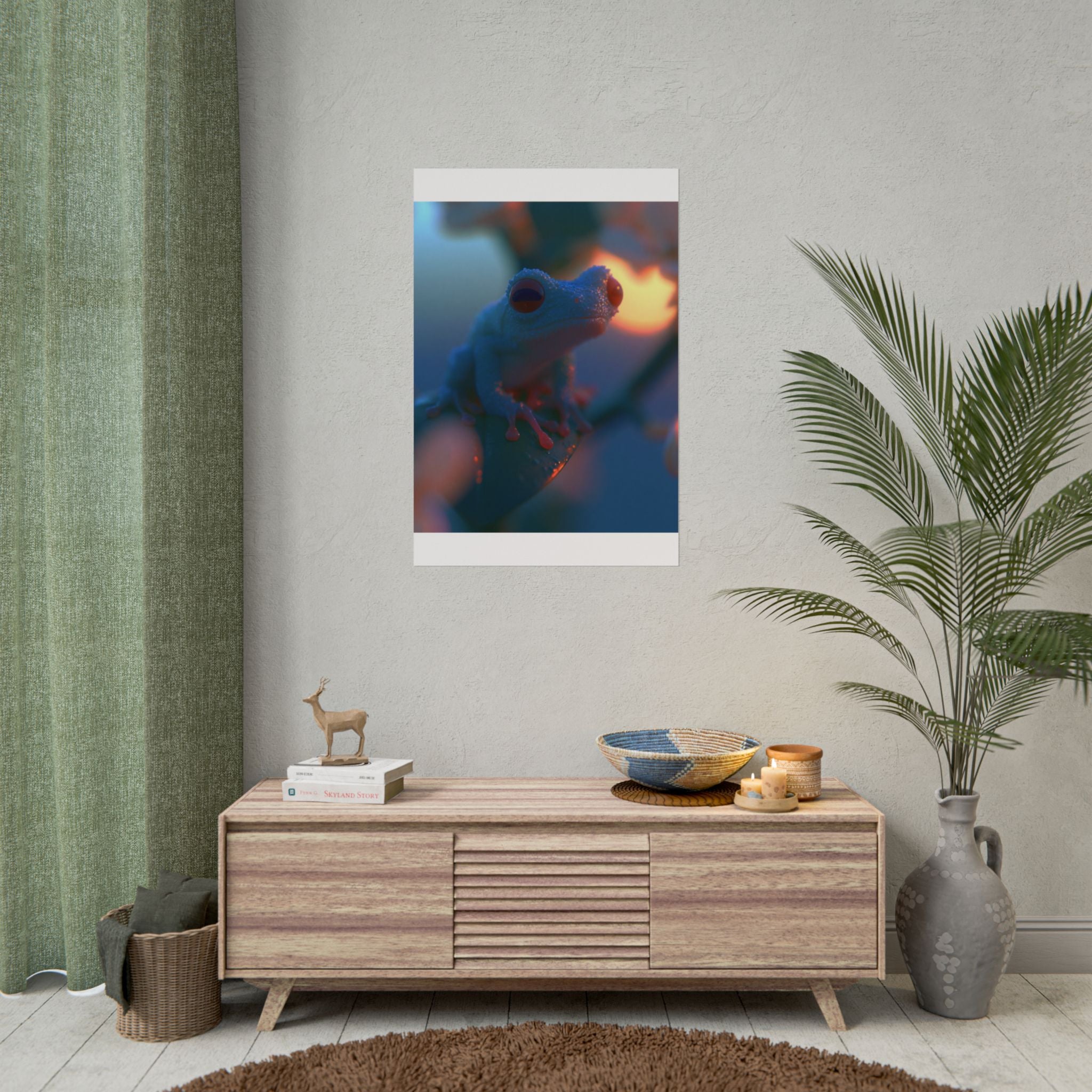Sunset treefrog poster
