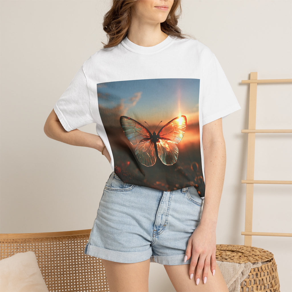 Glass butterfly tee