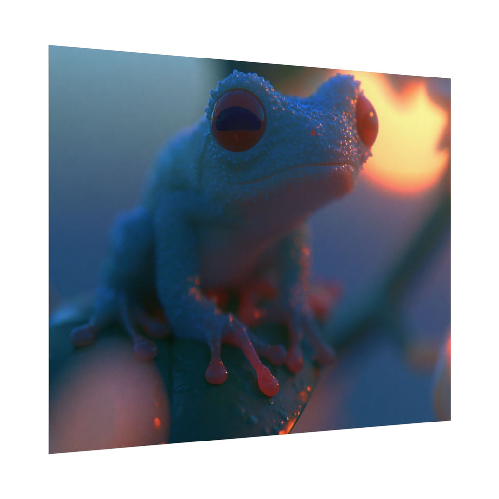 Sunset treefrog poster