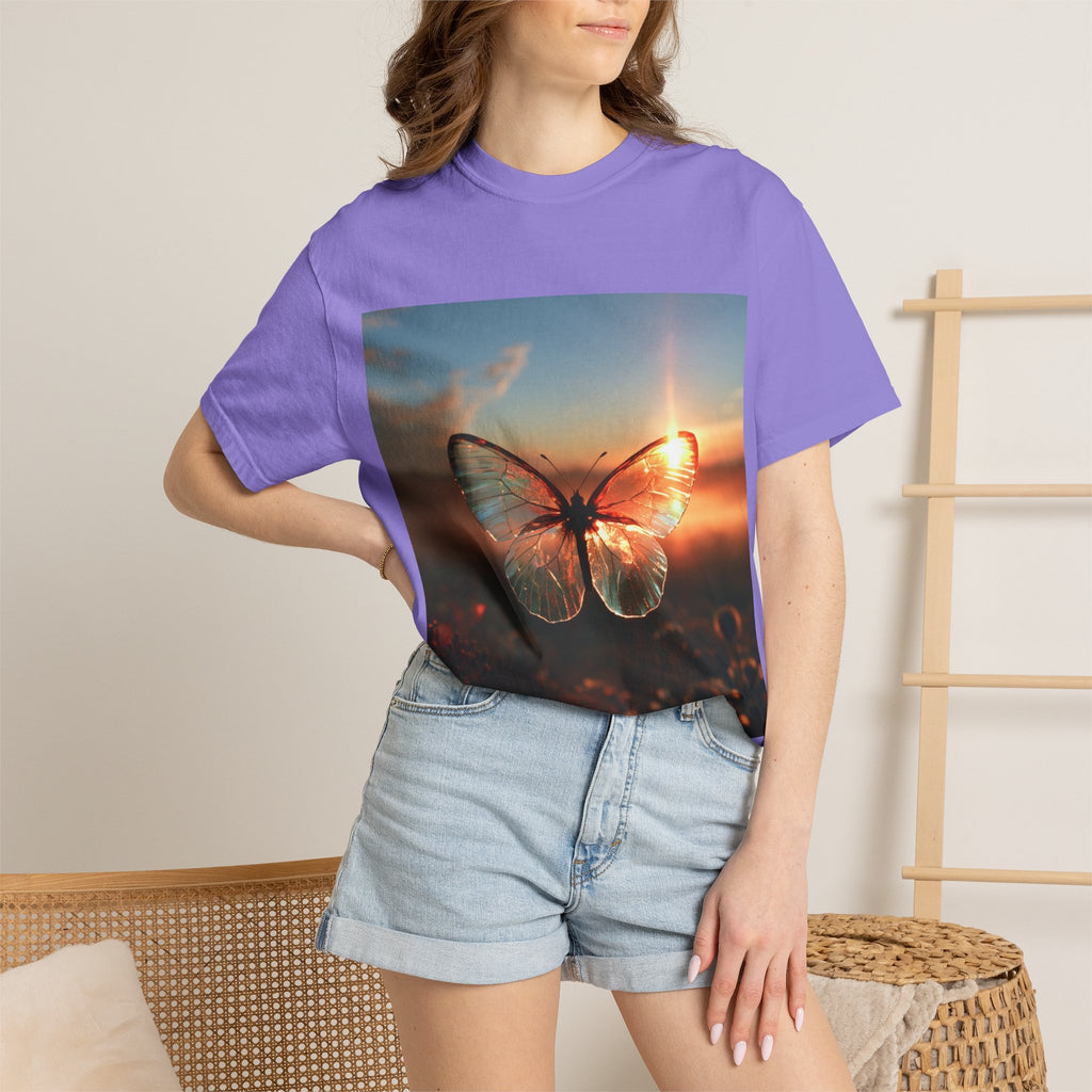 Glass butterfly tee