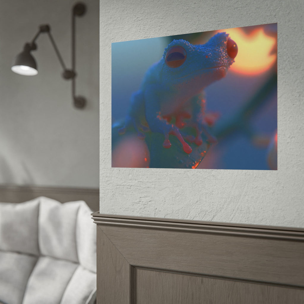 Sunset treefrog poster