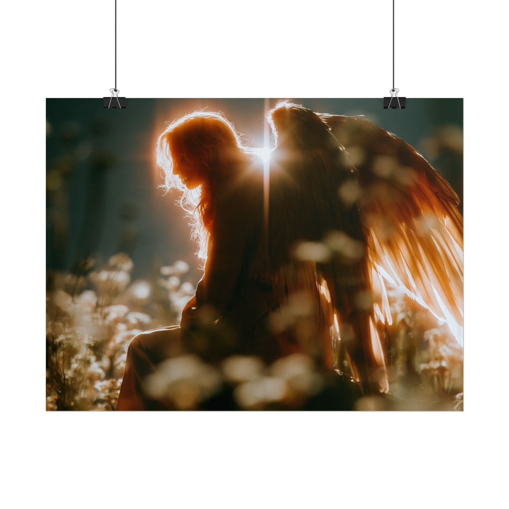 Thoughtful angel poster