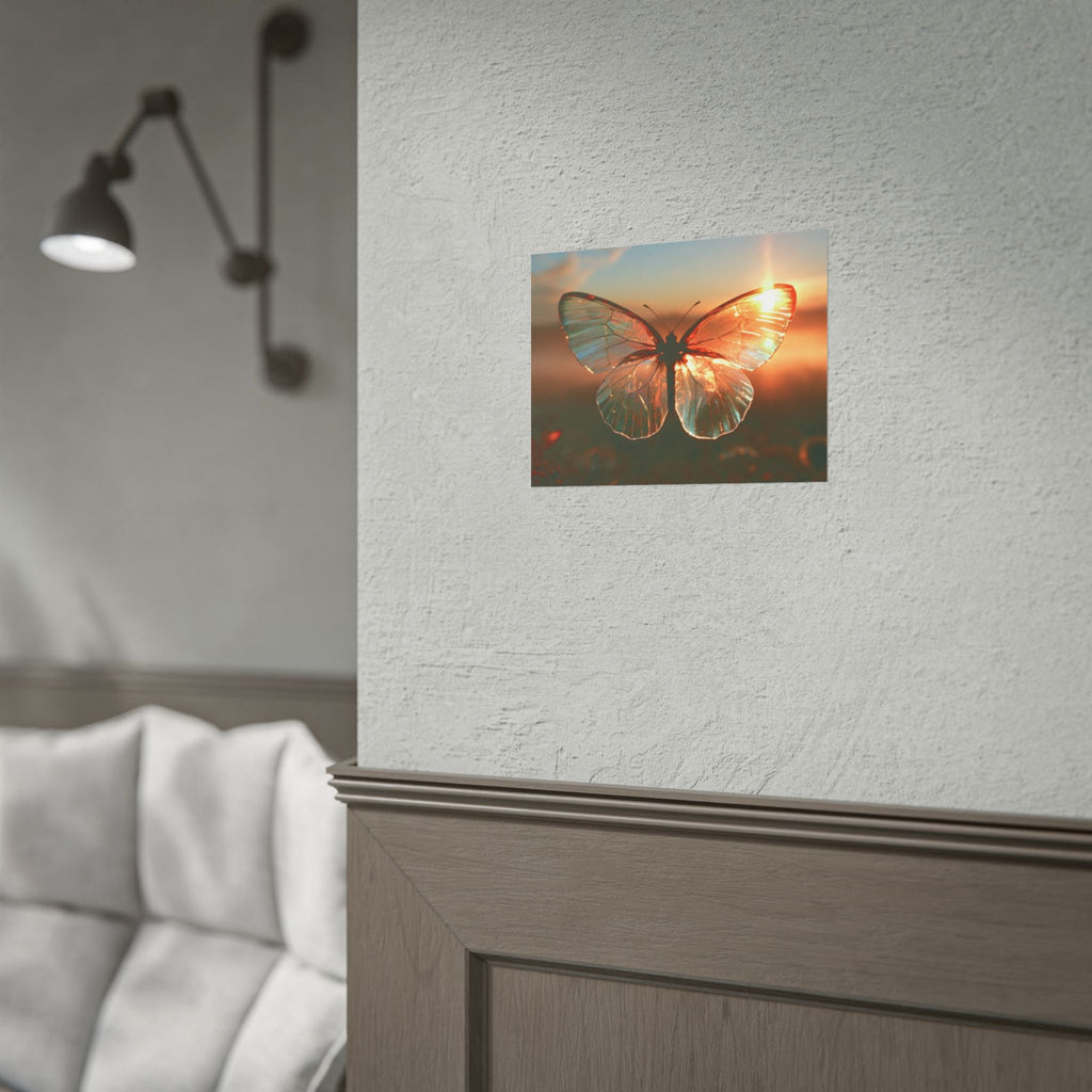 Glass butterfly poster