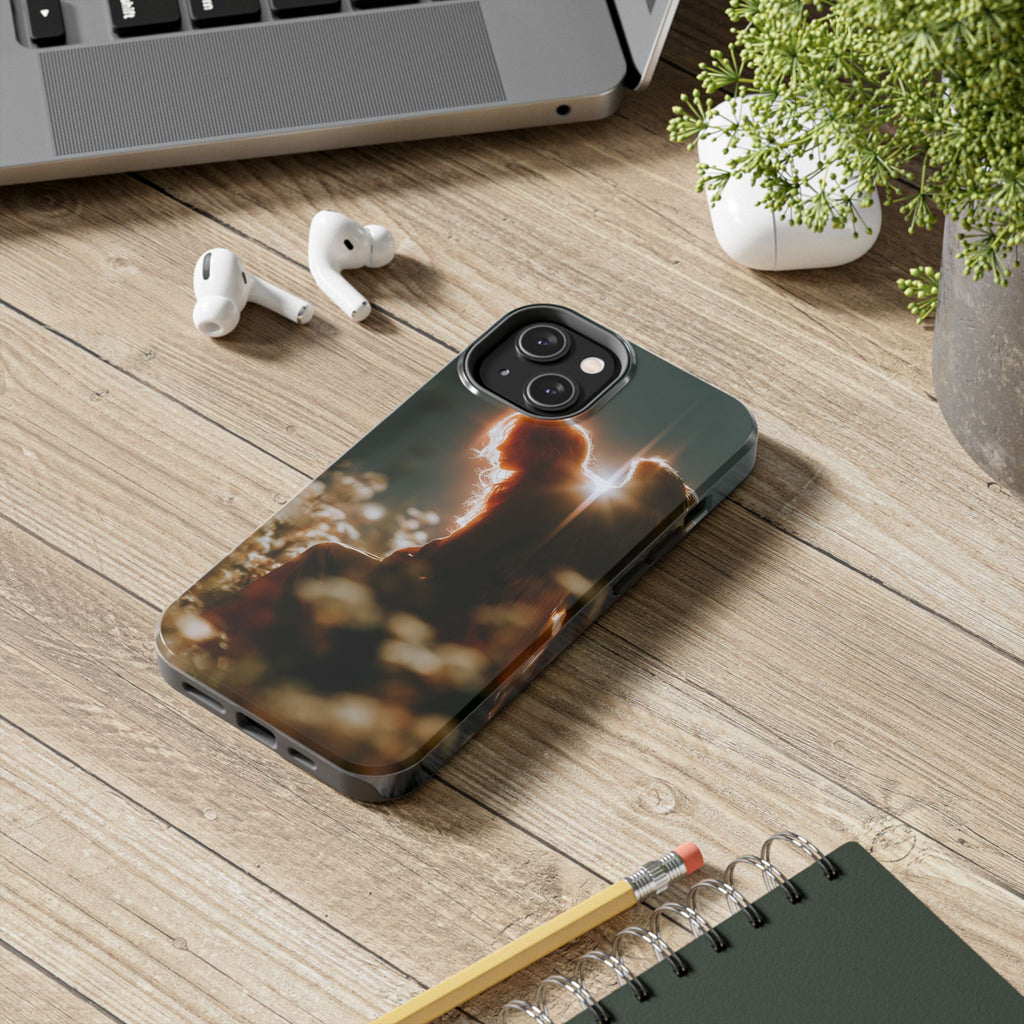 Thoughtful angel phone case