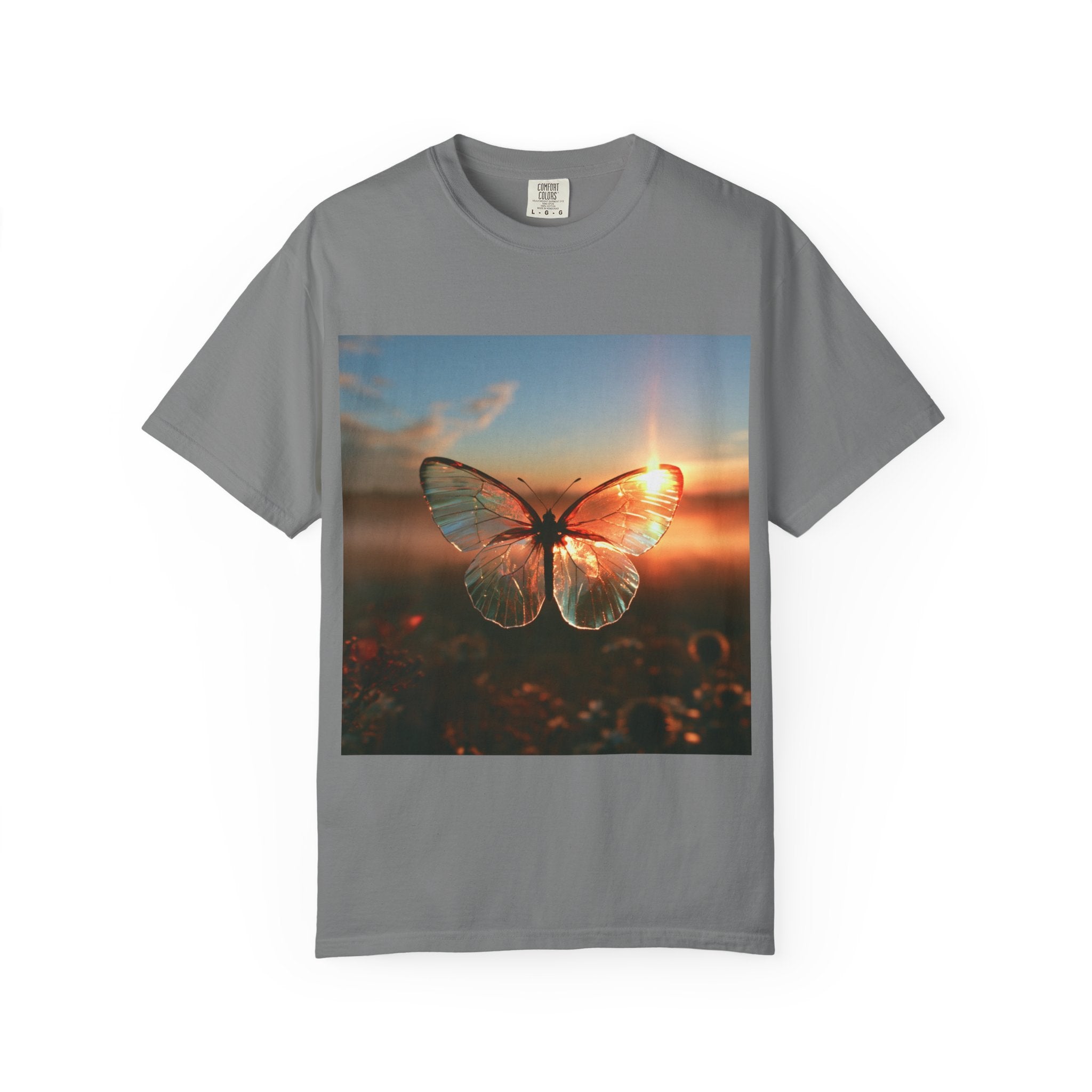 Glass butterfly tee