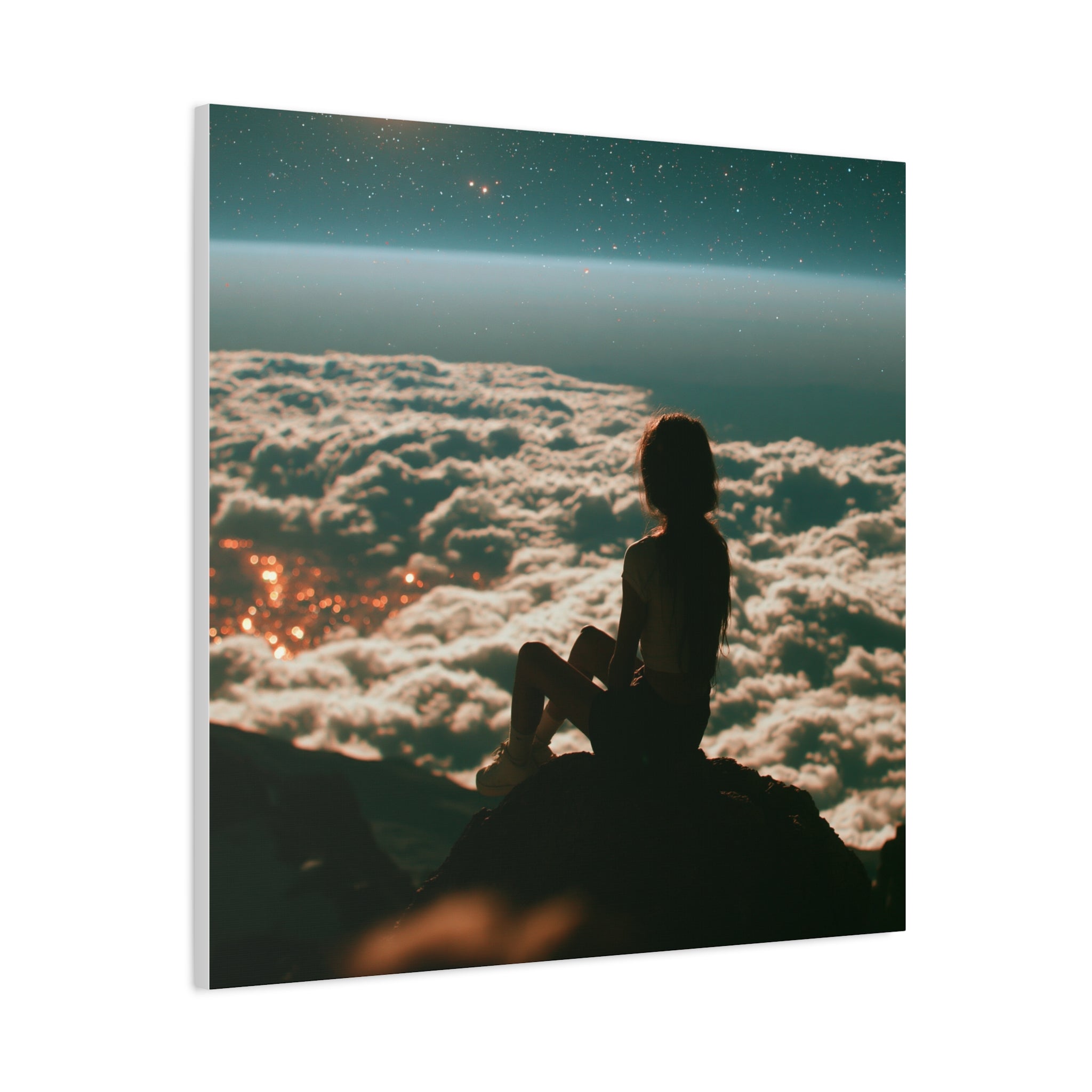 Lonely girl matte canvas print