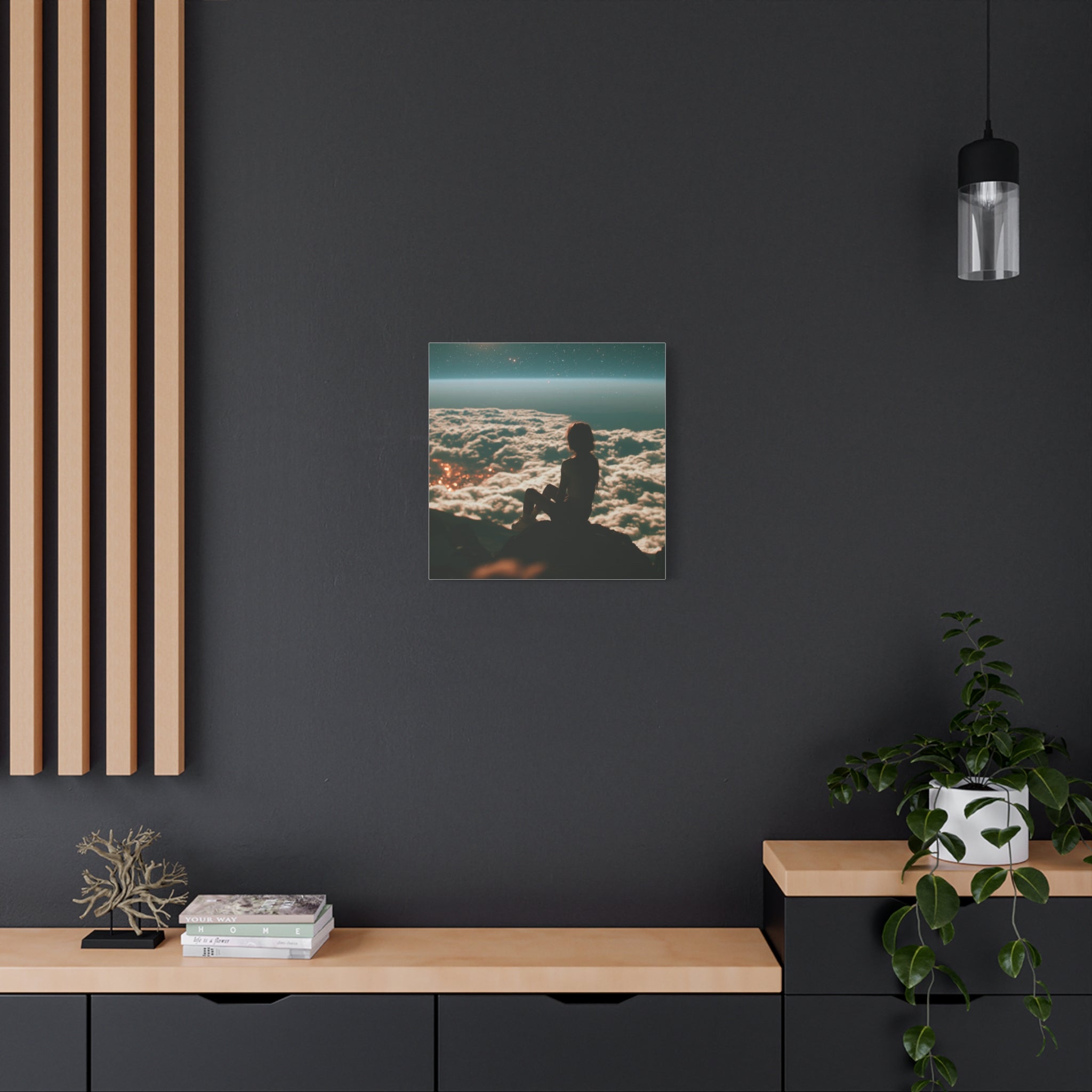 Lonely girl matte canvas print