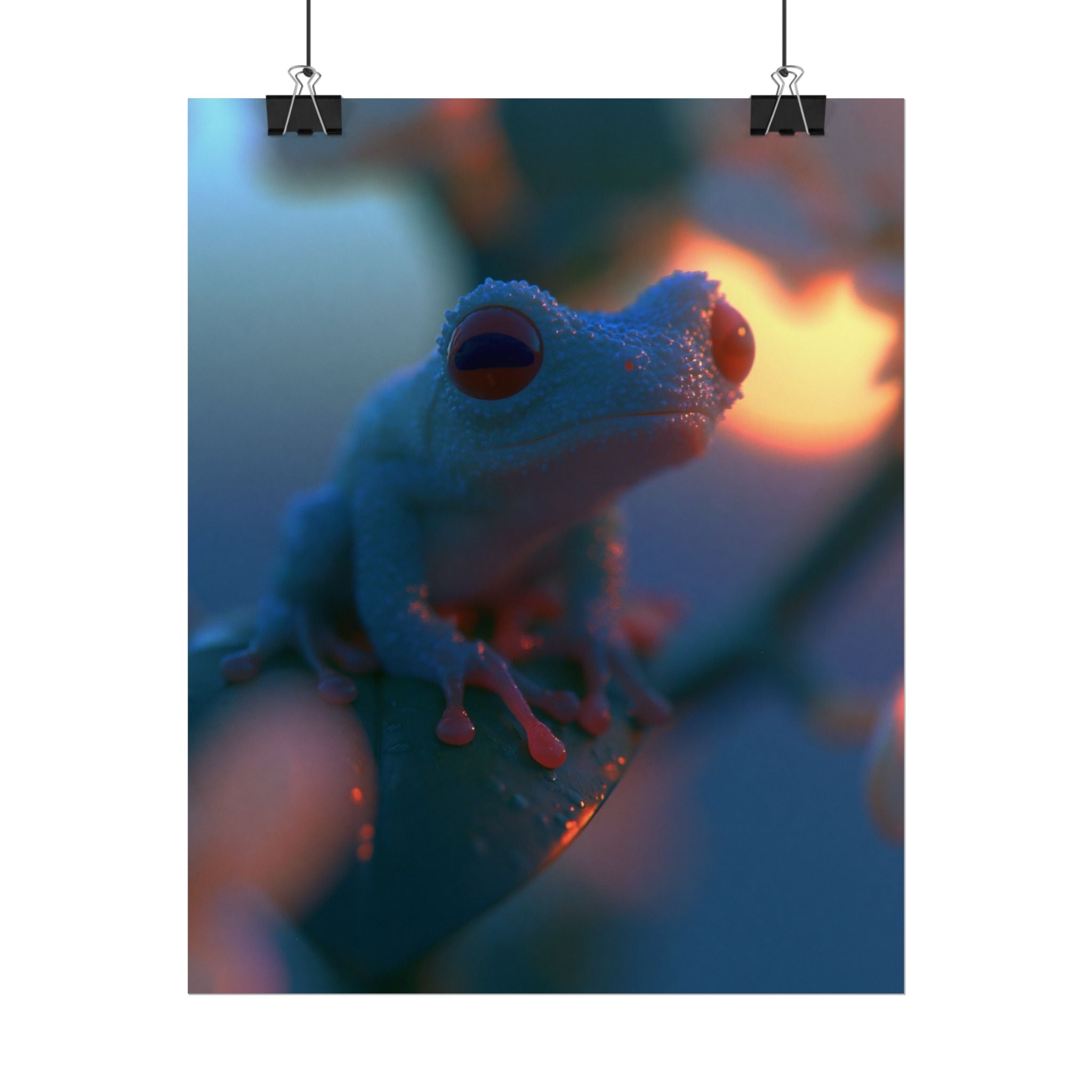 Sunset treefrog poster