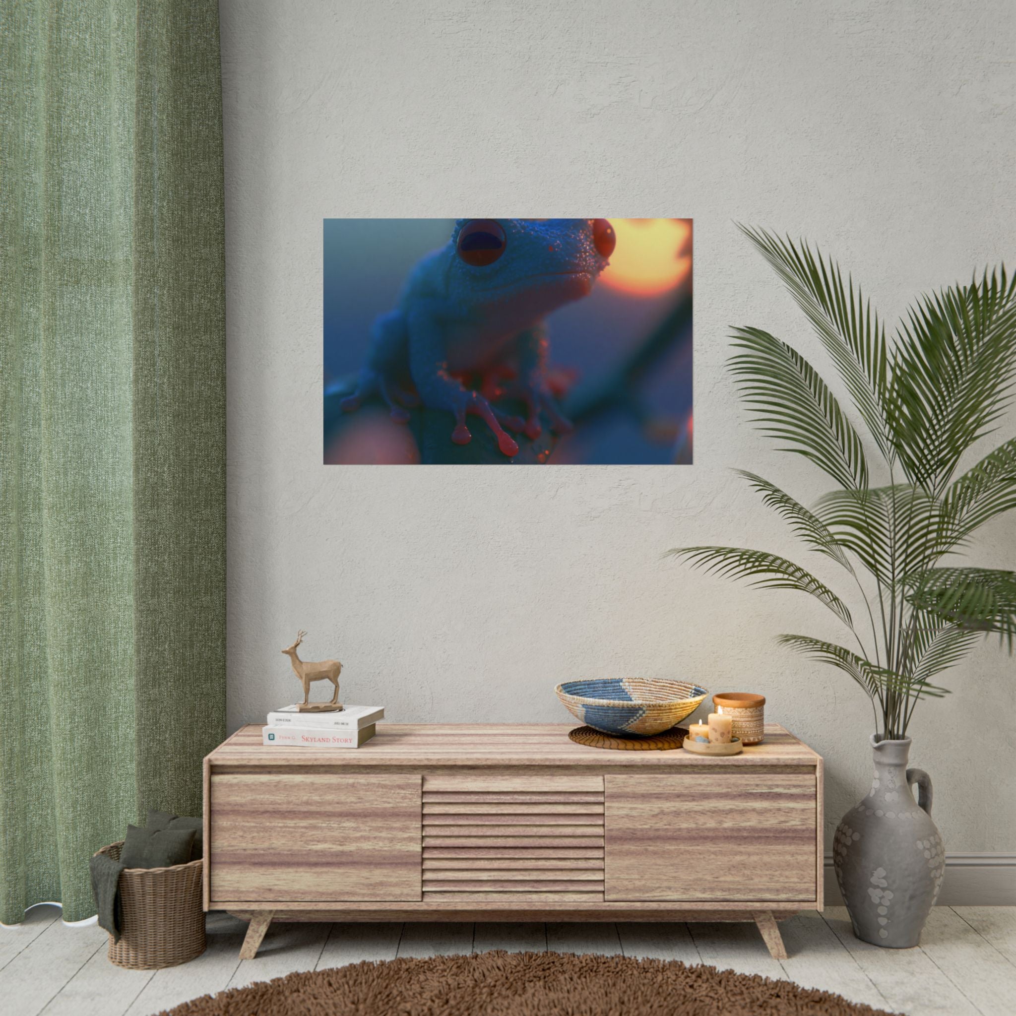 Sunset treefrog poster