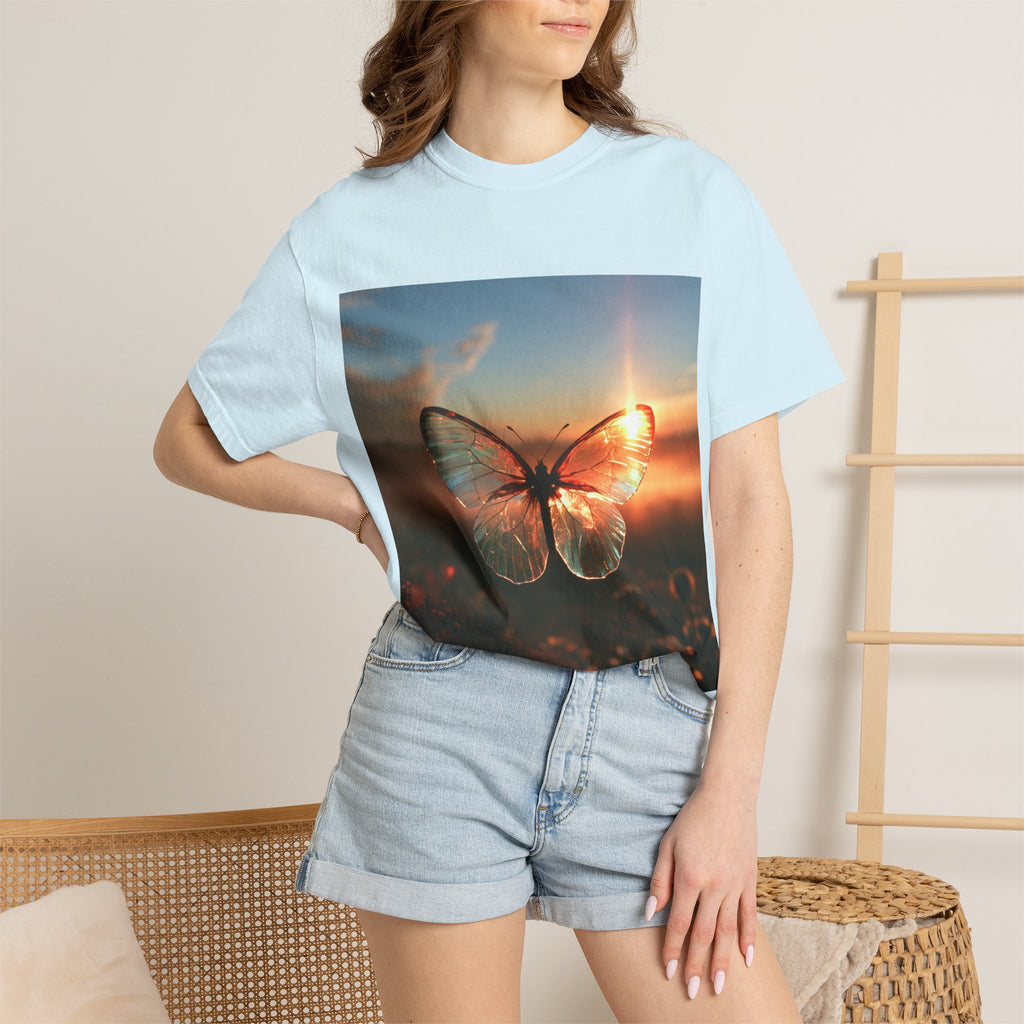 Glass butterfly tee