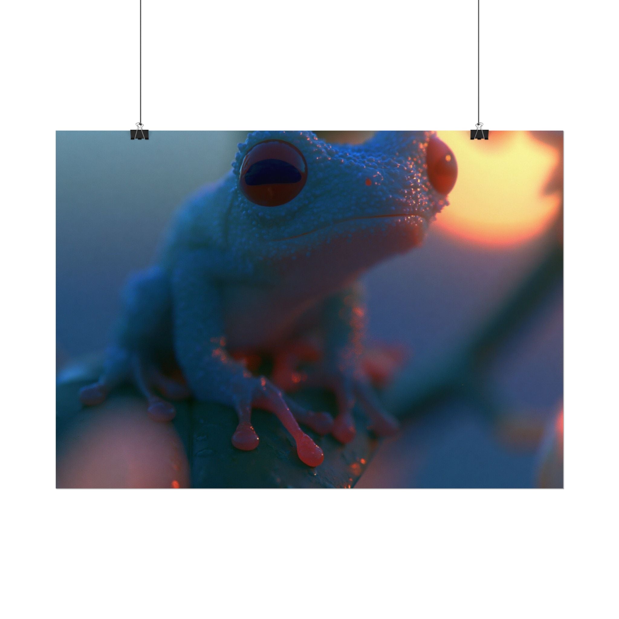 Sunset treefrog poster