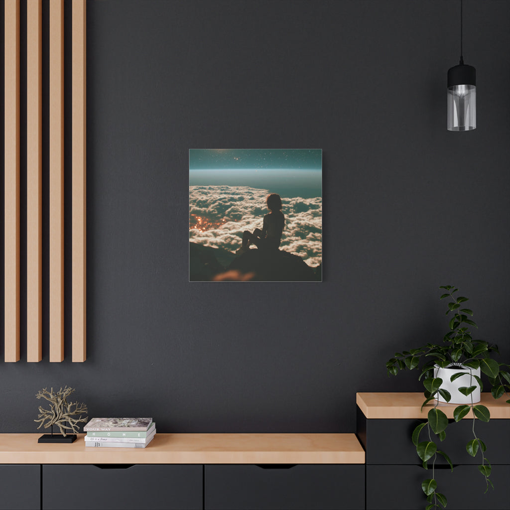 Lonely girl matte canvas print