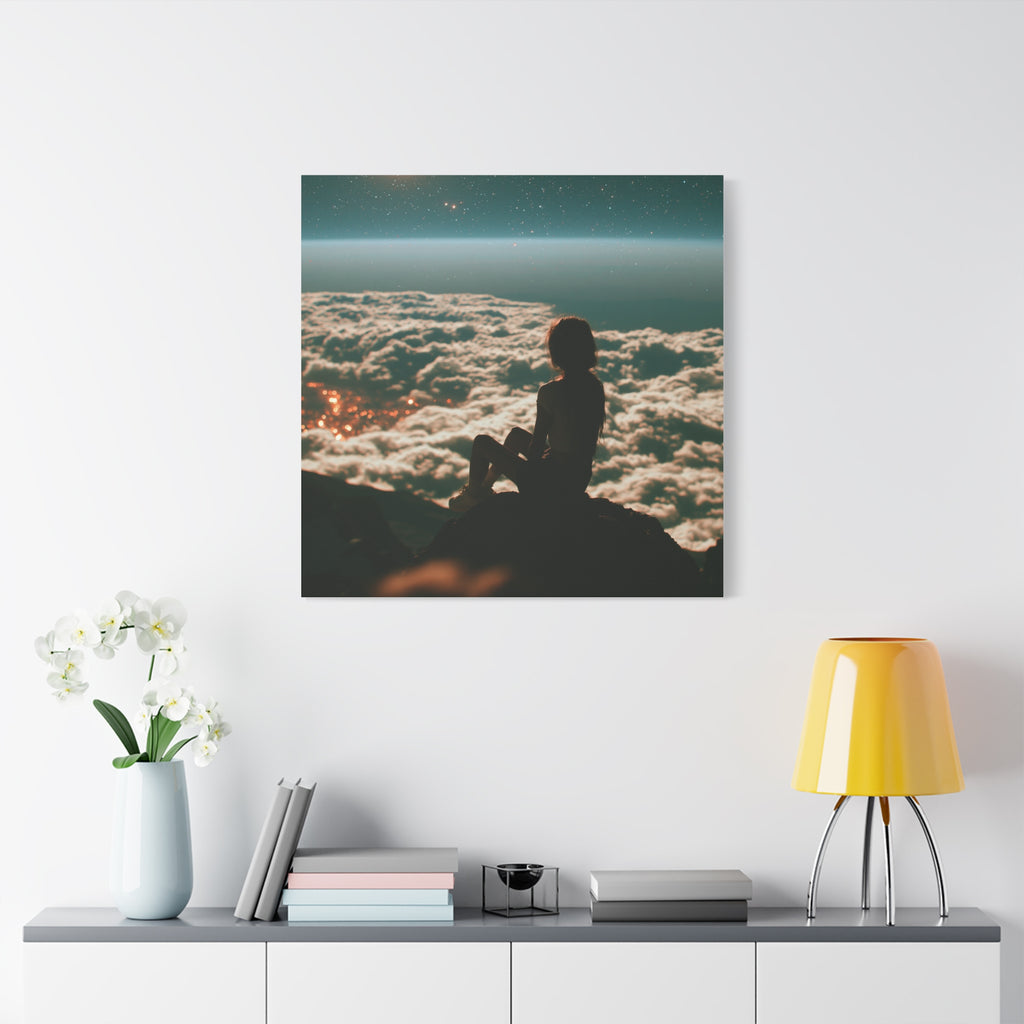 Lonely girl matte canvas print