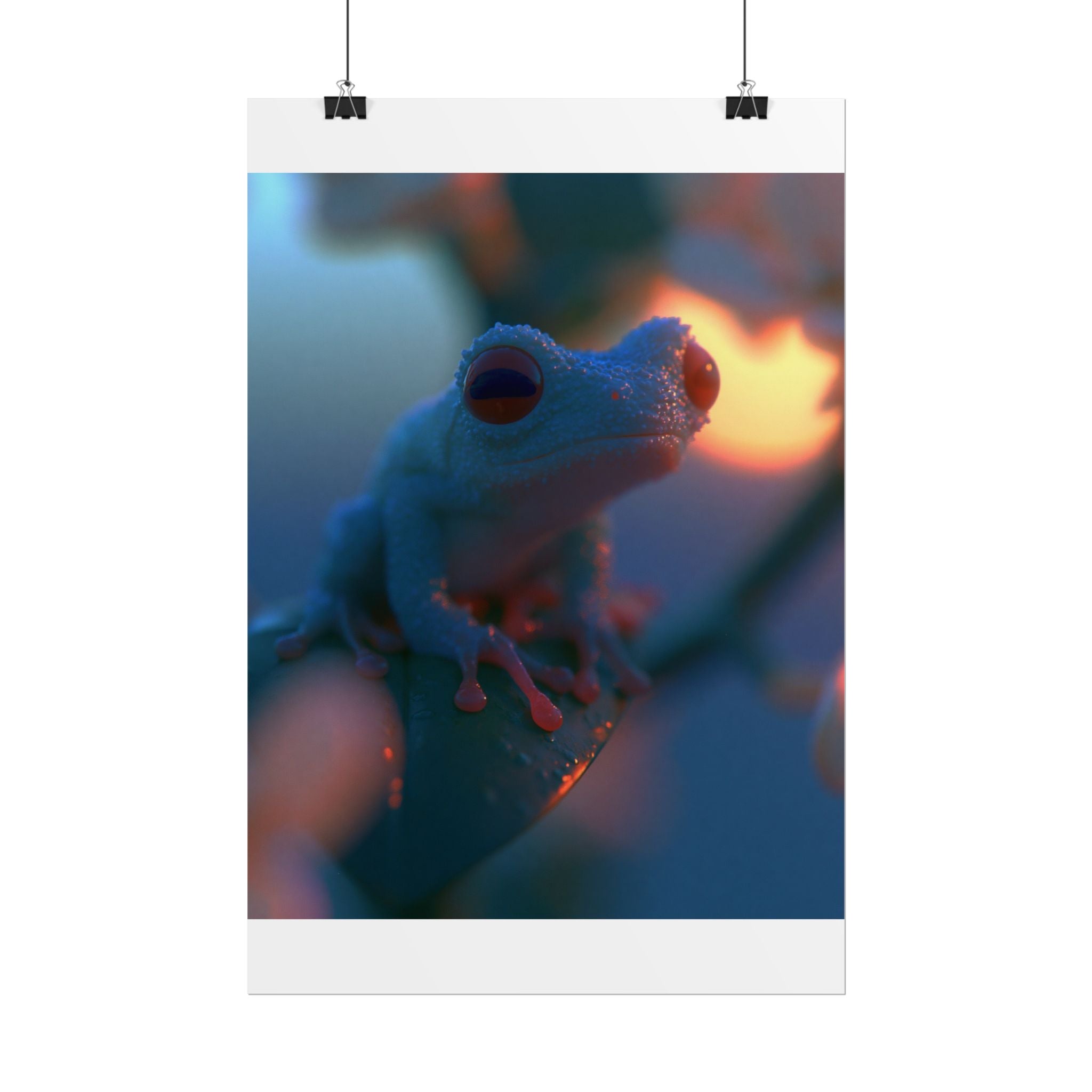 Sunset treefrog poster