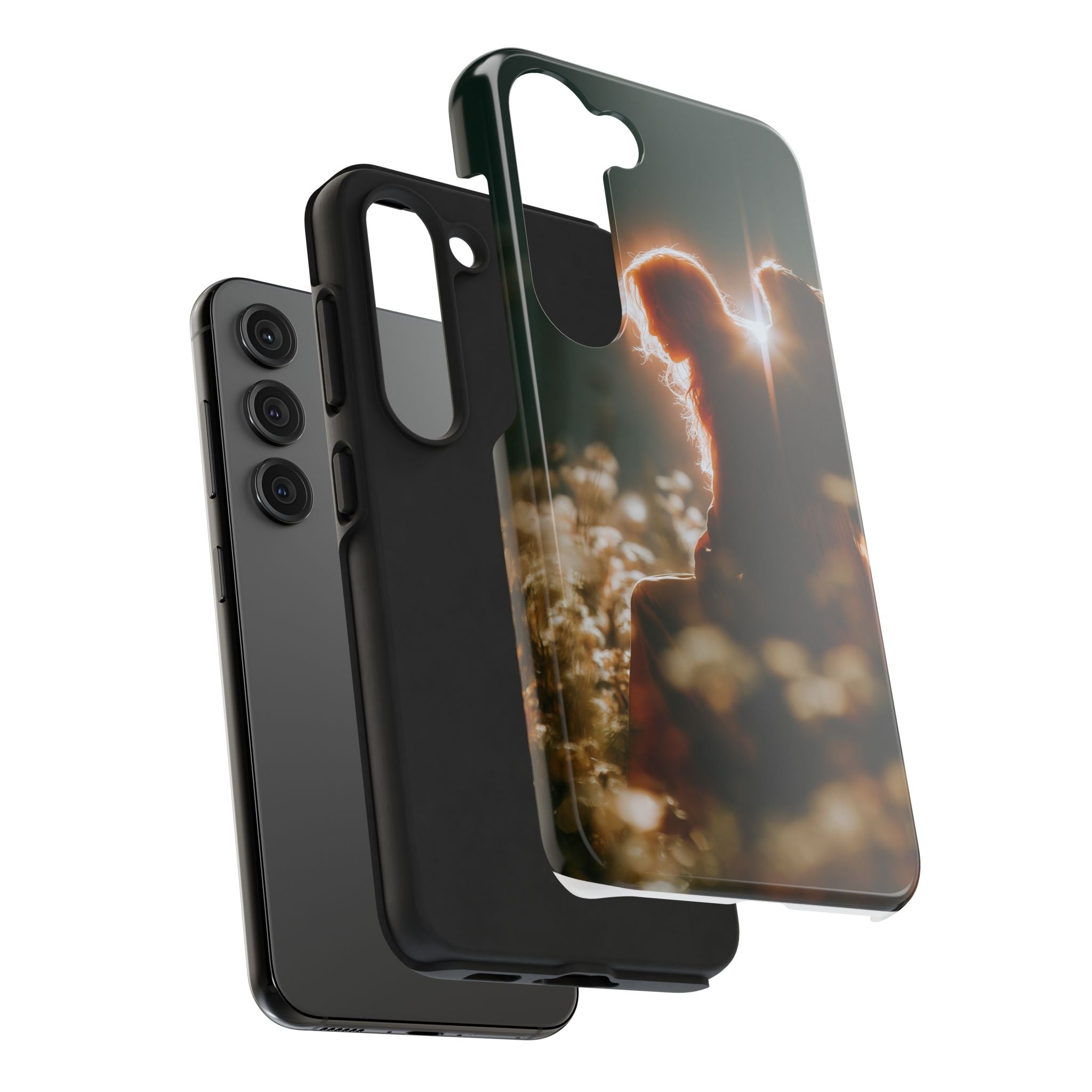 Thoughtful angel phone case