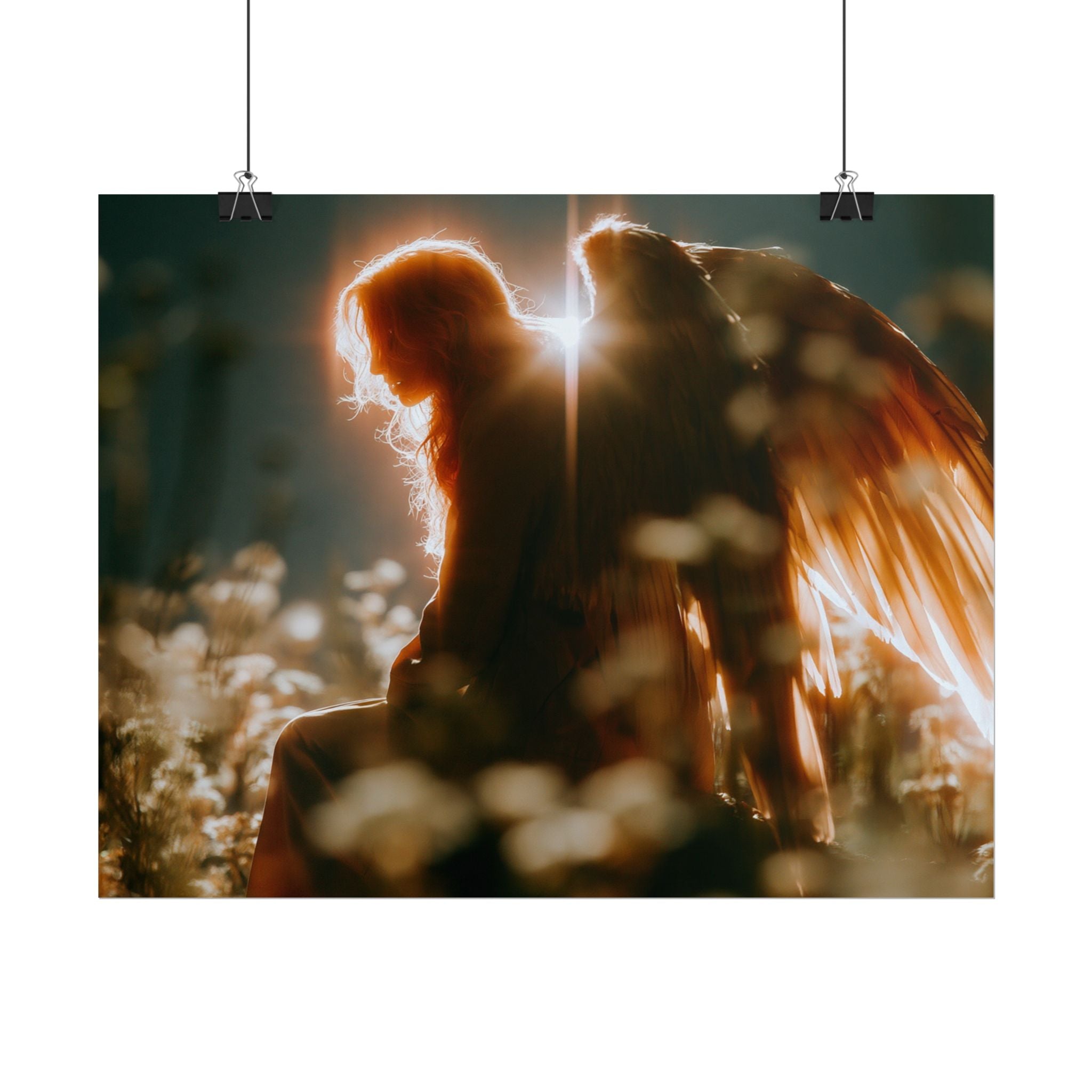 Thoughtful angel poster