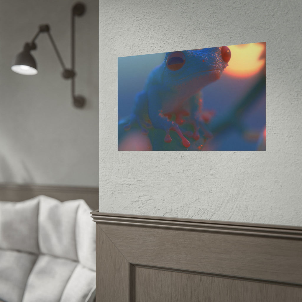 Sunset treefrog poster