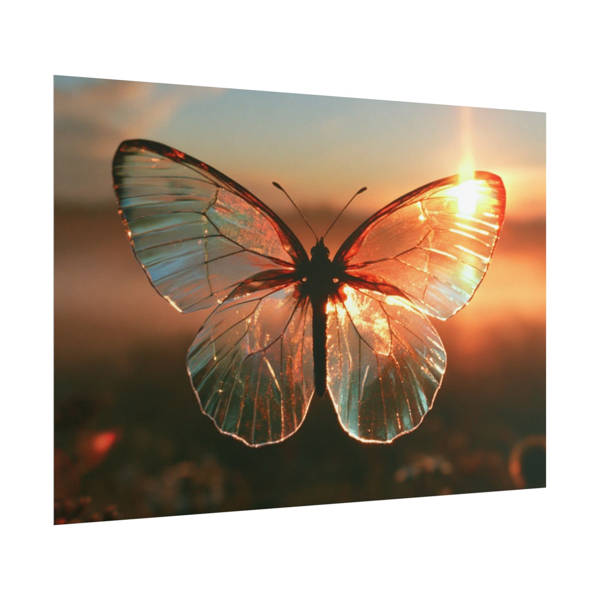 Glass butterfly poster