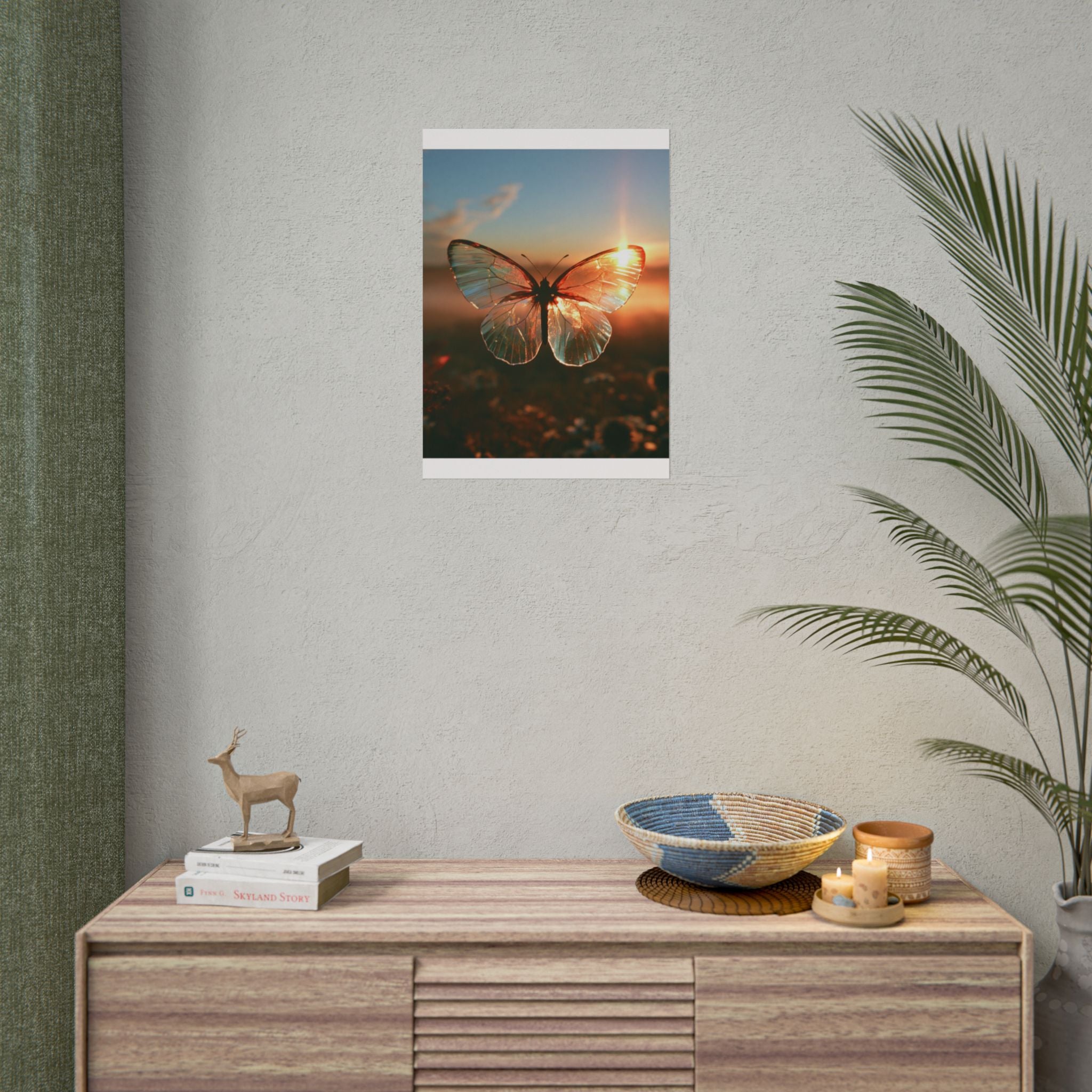 Glass butterfly poster
