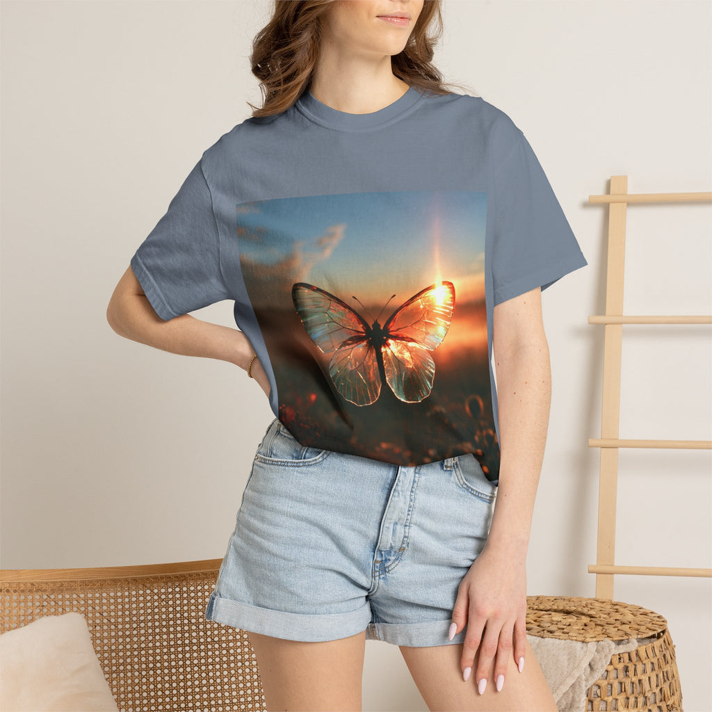 Glass butterfly tee
