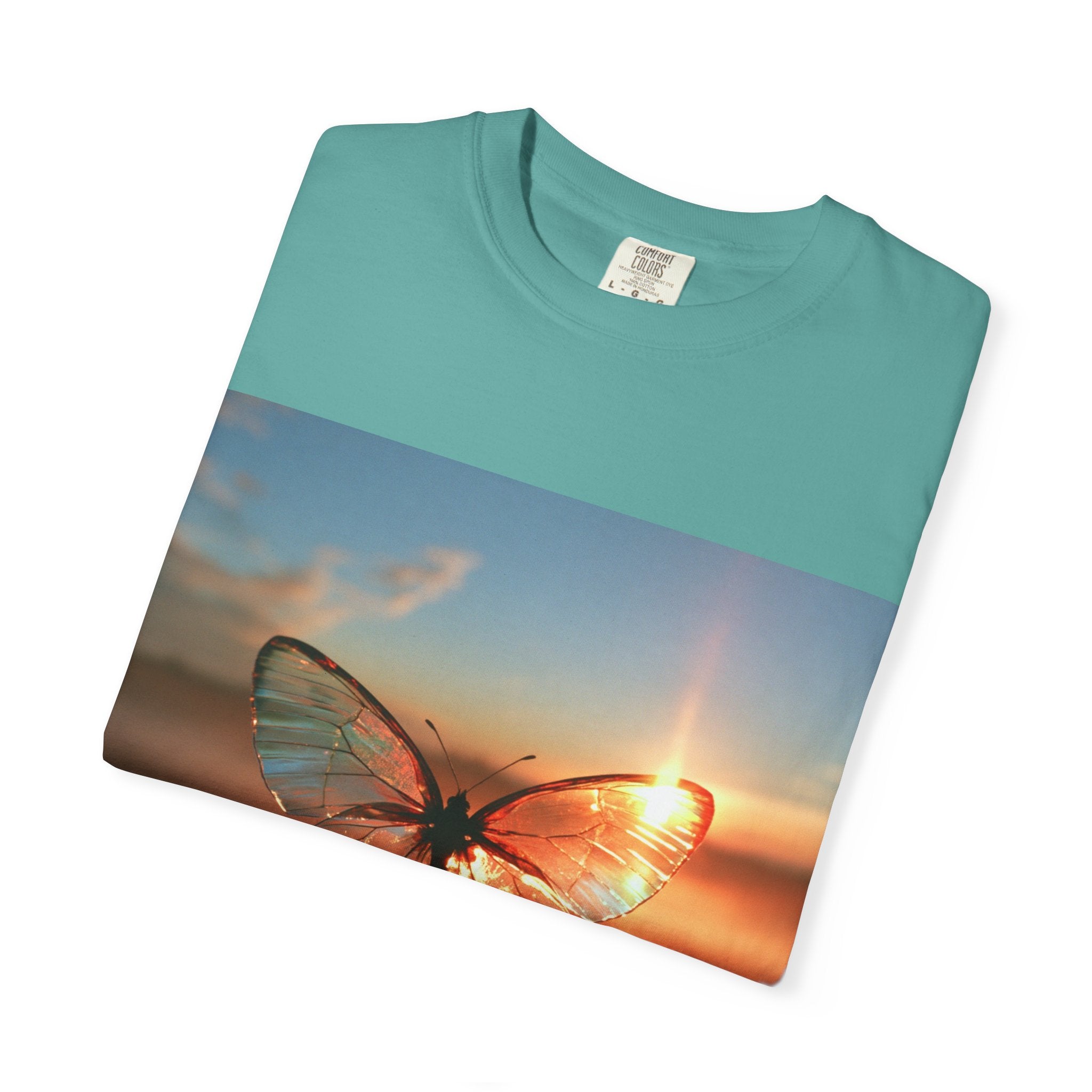 Glass butterfly tee