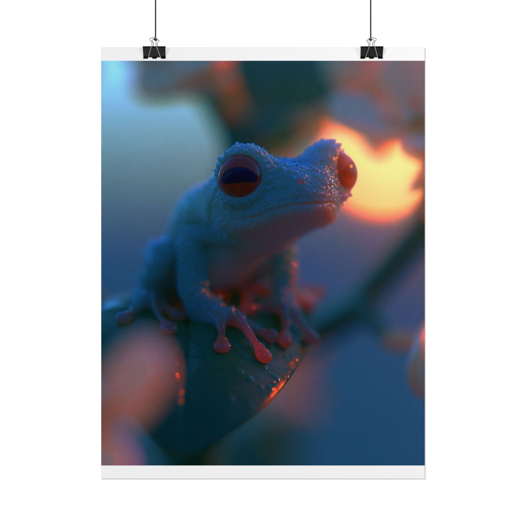 Sunset treefrog poster