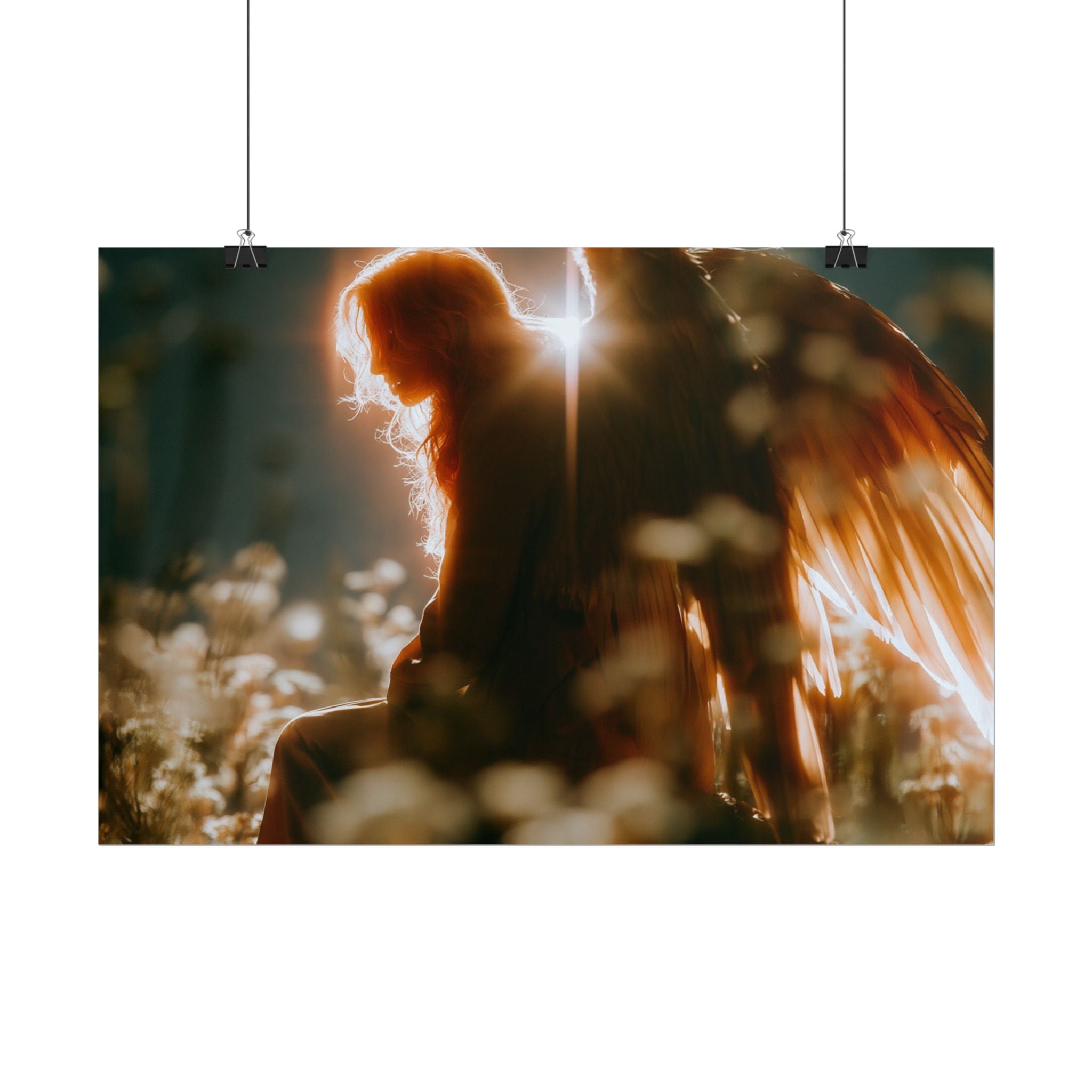 Thoughtful angel poster