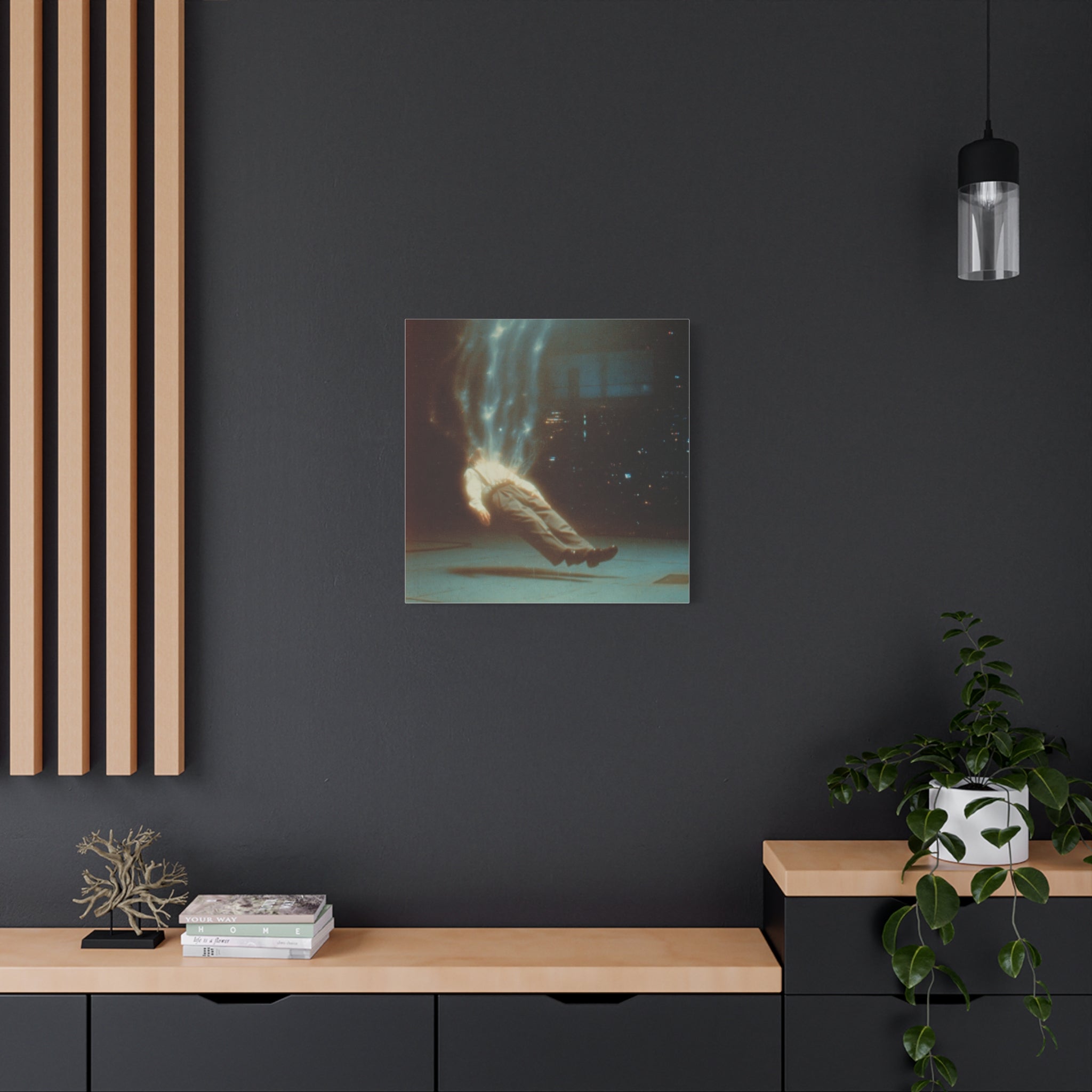 Energy drain matte canvas print