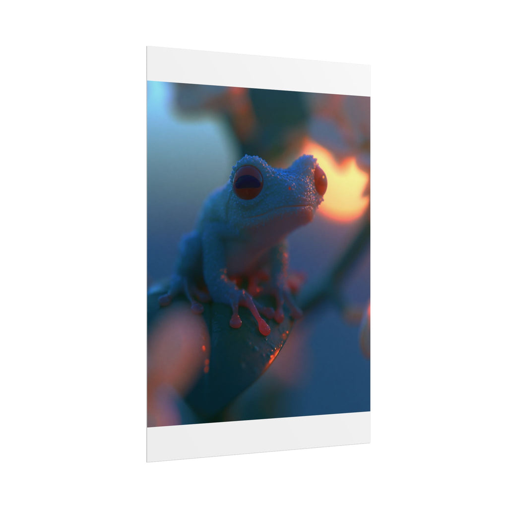 Sunset treefrog poster