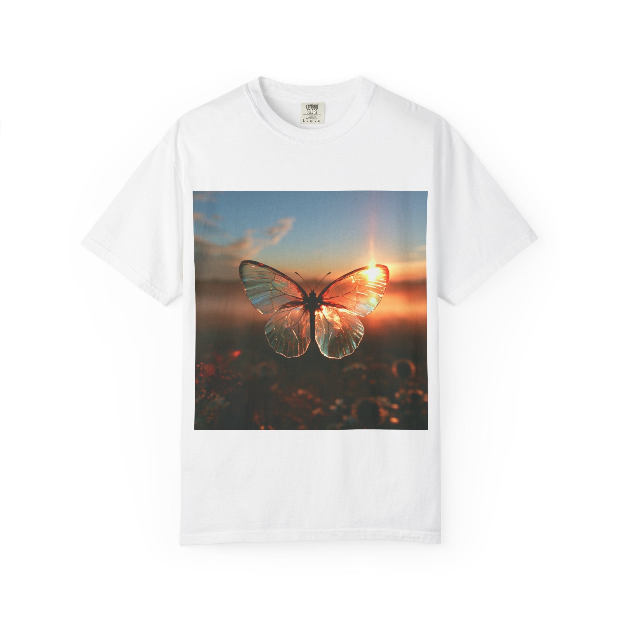 Glass butterfly tee