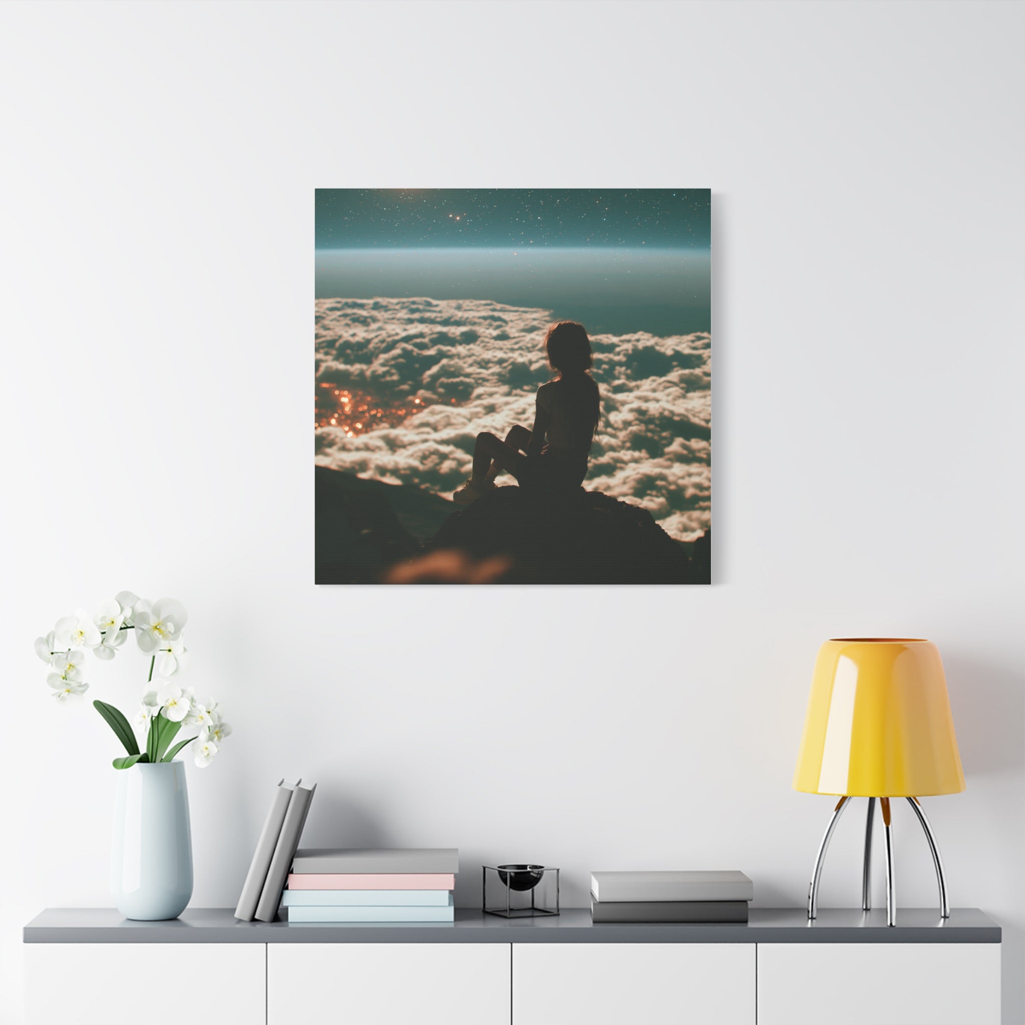 Lonely girl matte canvas print