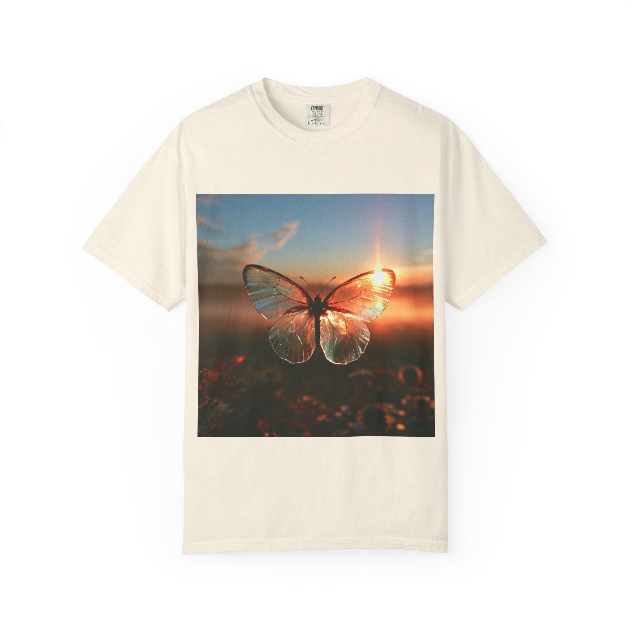 Glass butterfly tee