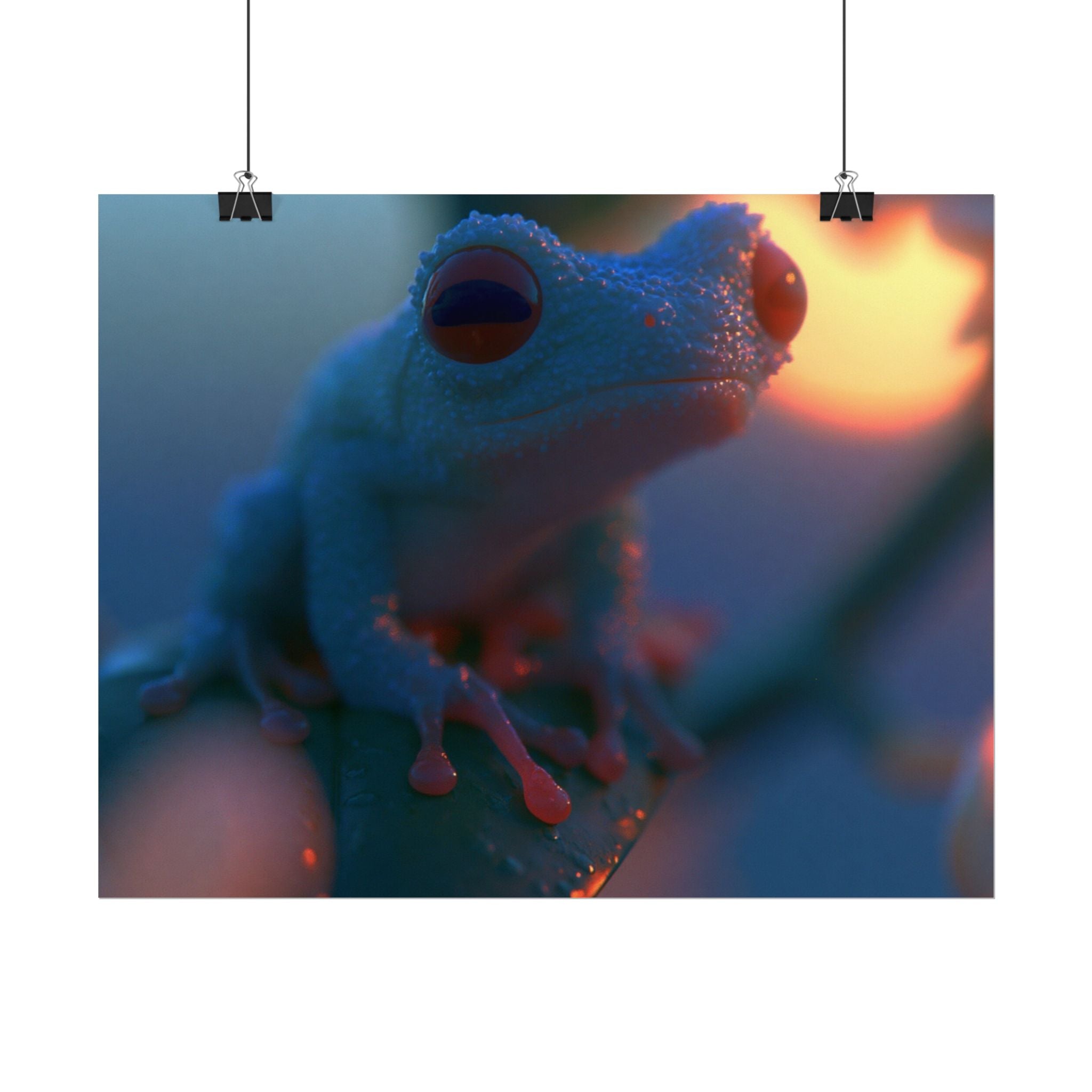 Sunset treefrog poster
