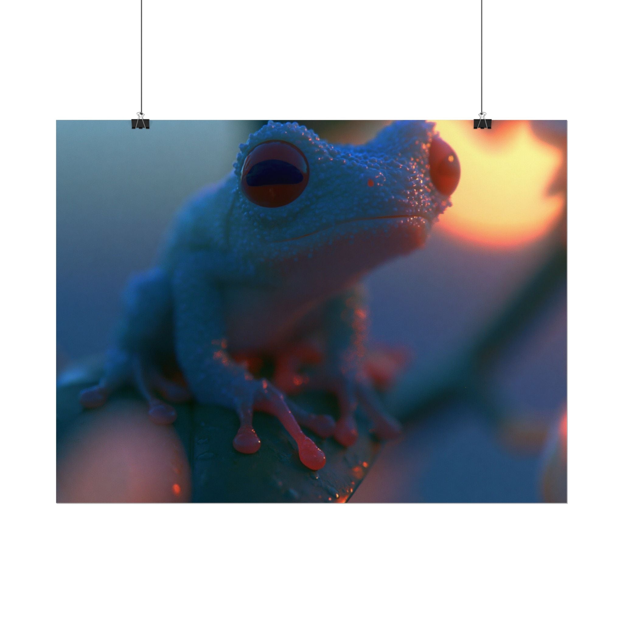 Sunset treefrog poster