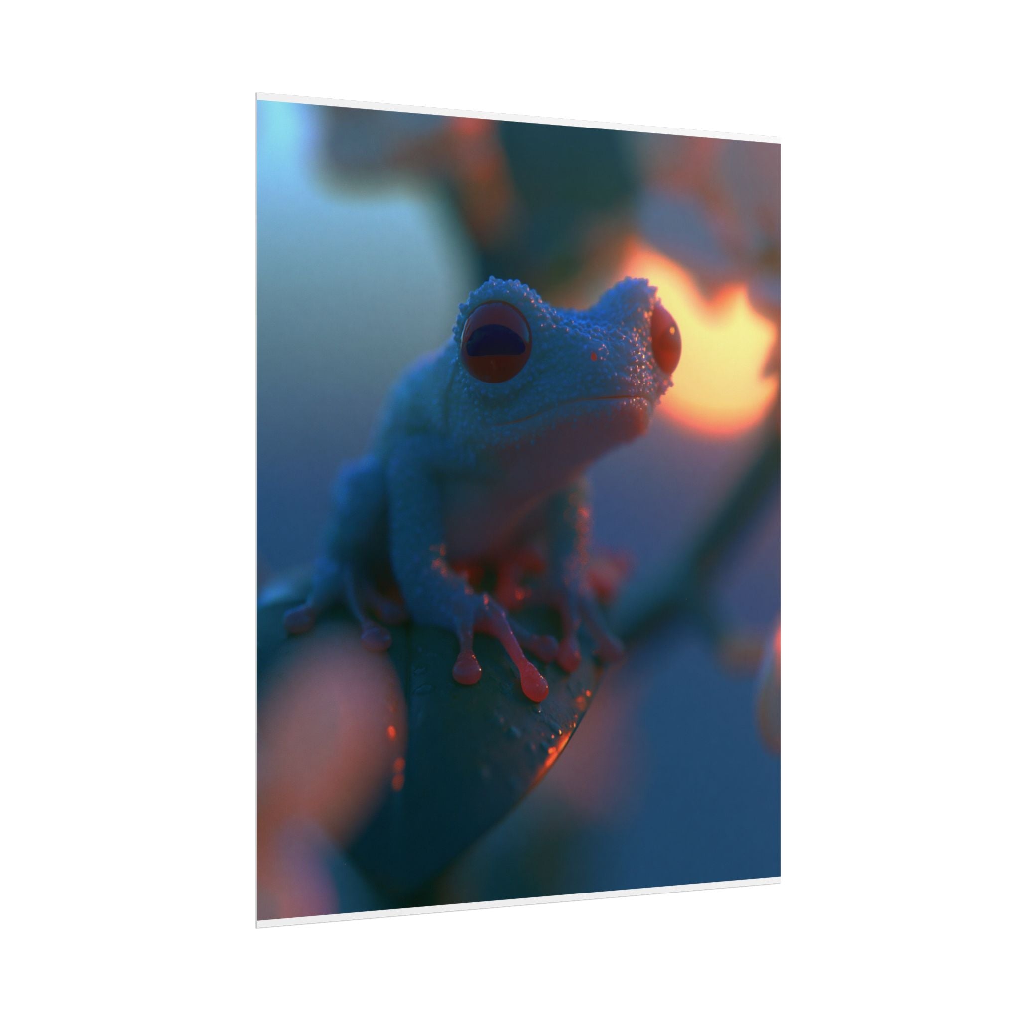 Sunset treefrog poster