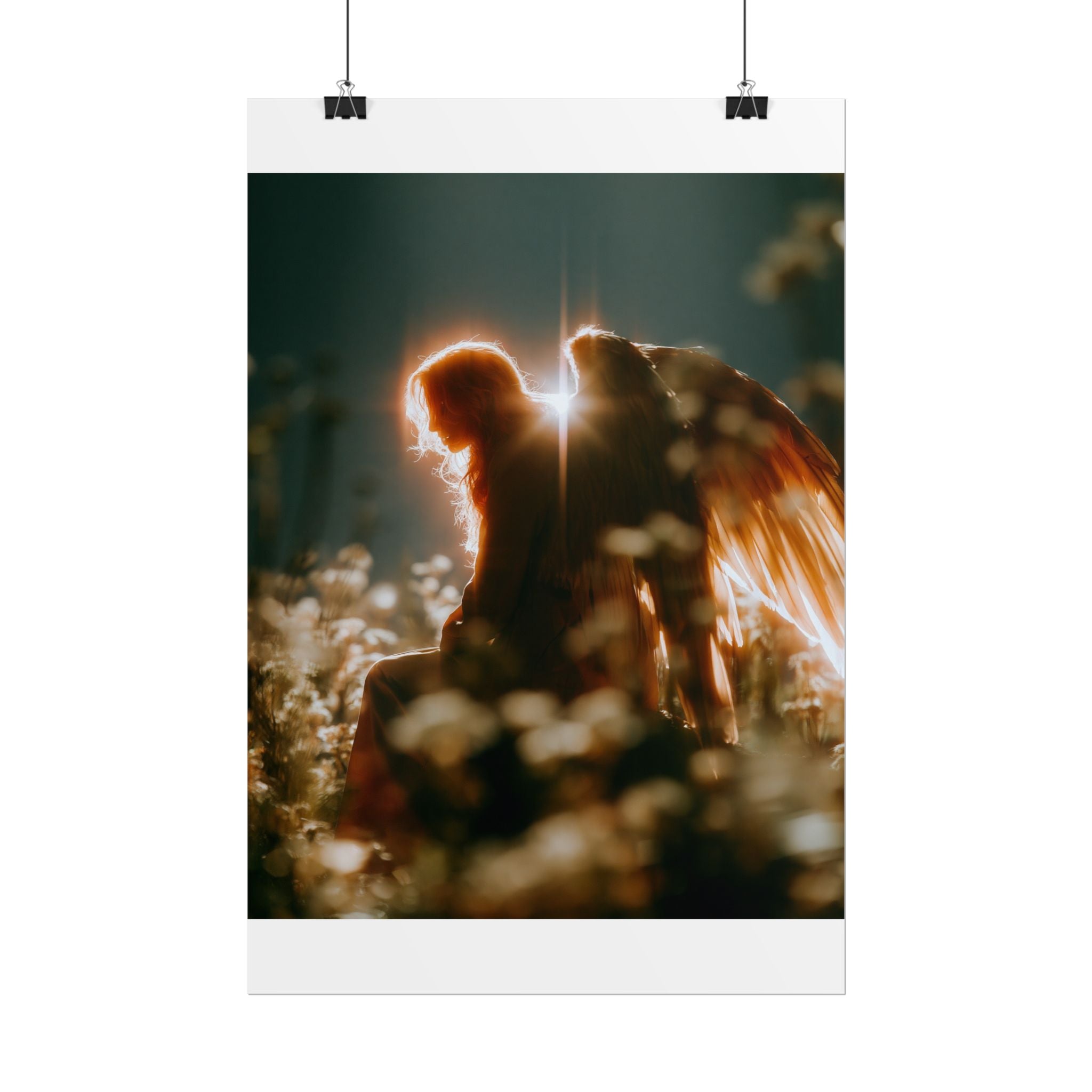 Thoughtful angel poster