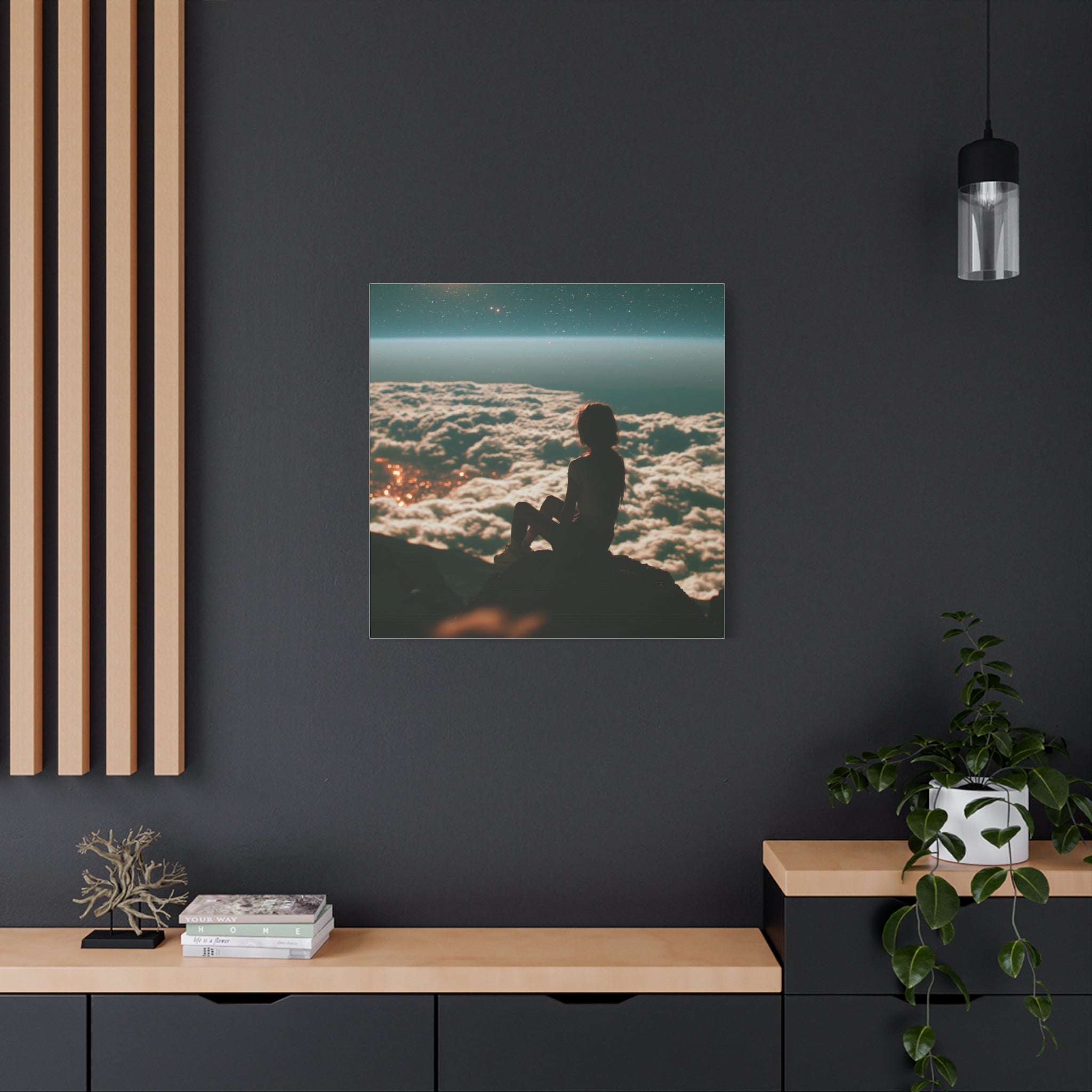 Lonely girl matte canvas print
